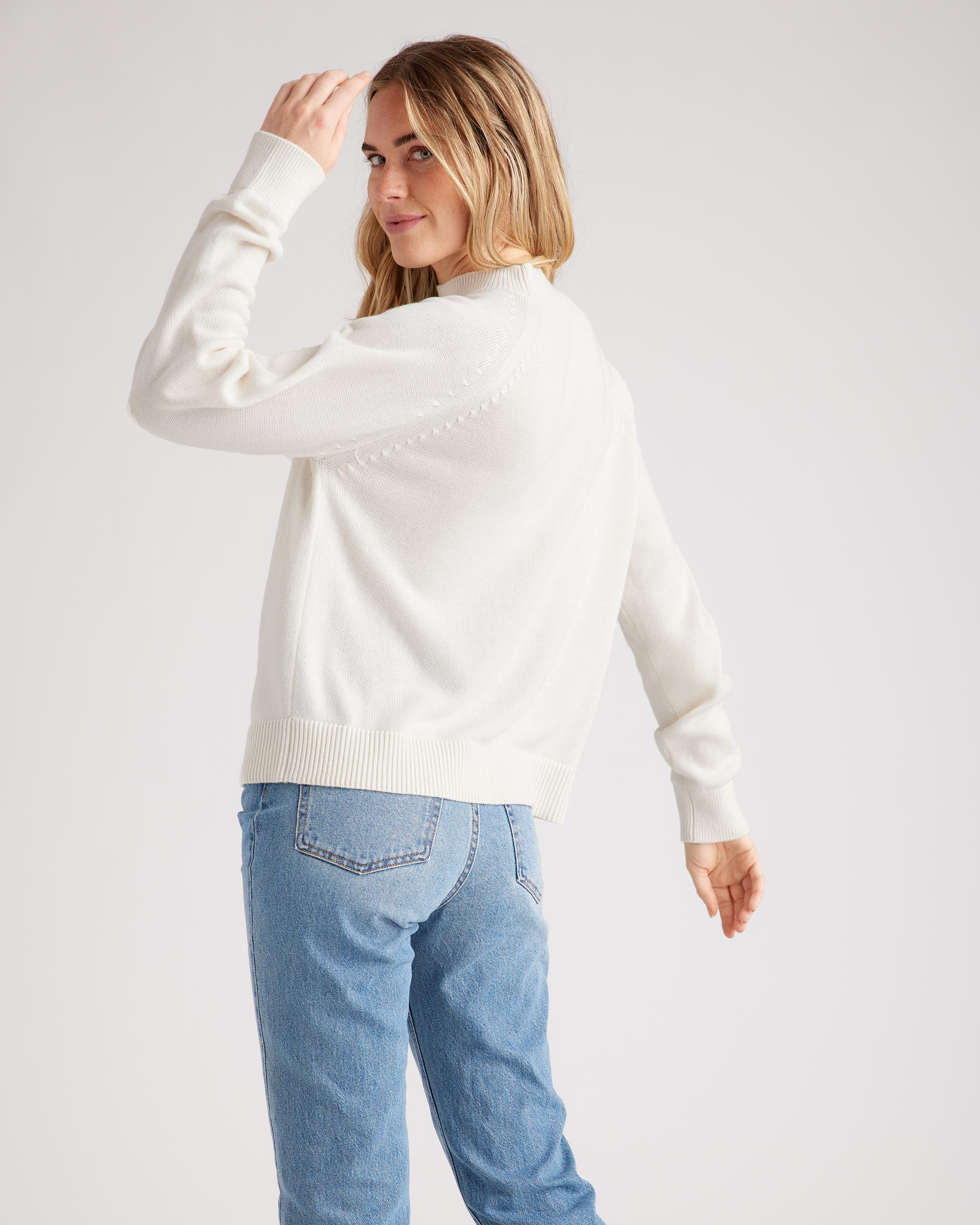 Quince | Women's Mockneck Sweater Size XL, Organic Cotton Product Image