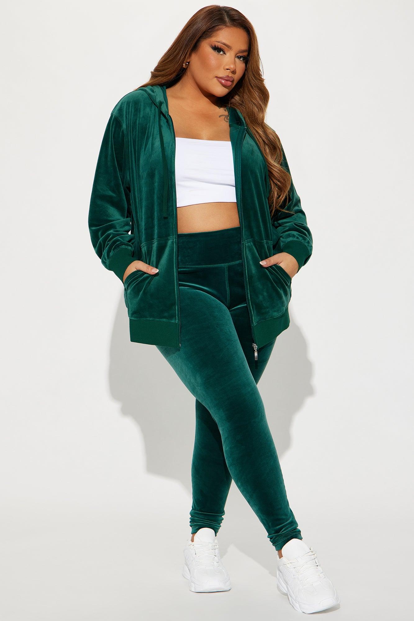 OG Friend Soft Velour Legging Set - Hunter Product Image