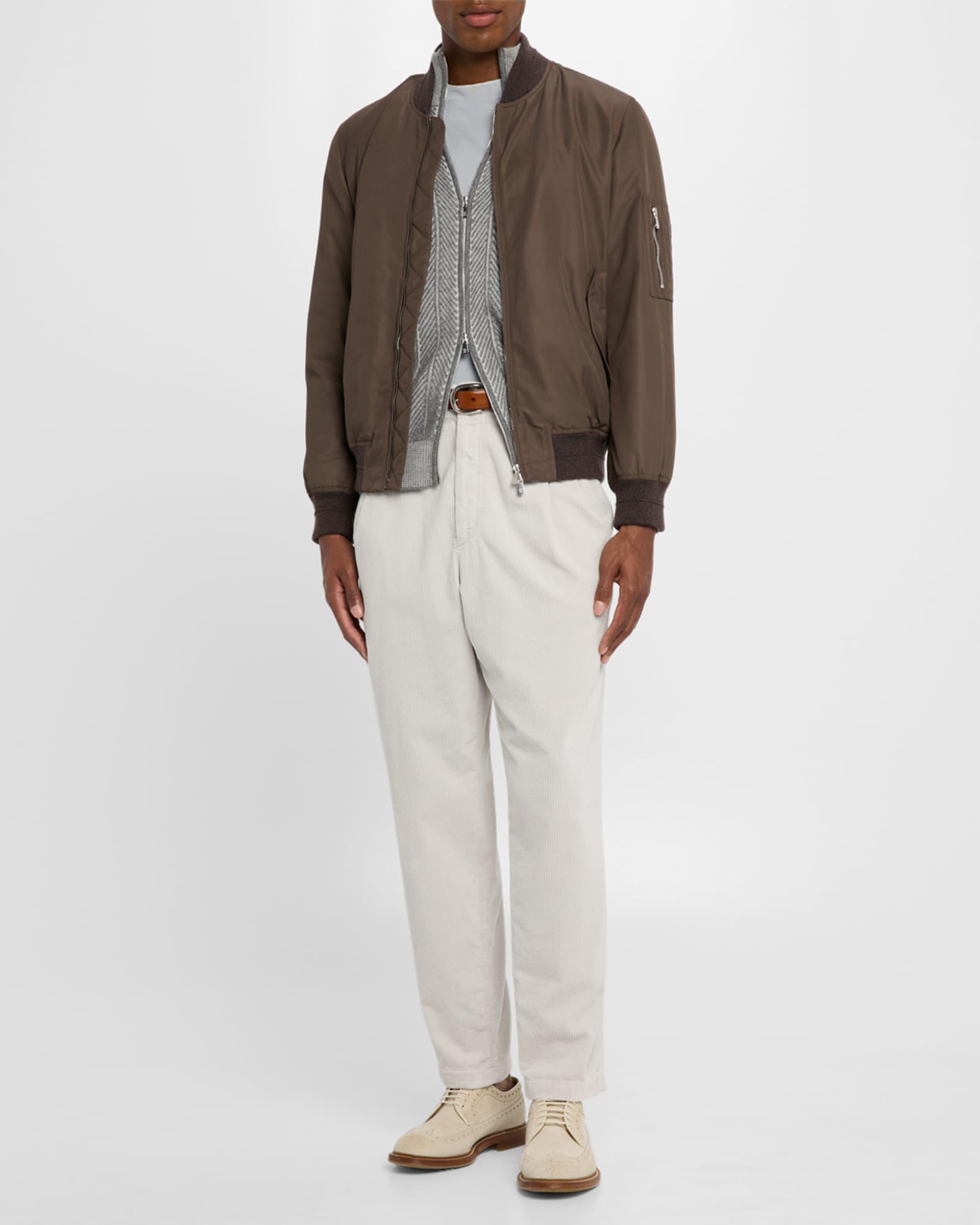 Men's Water-Resistant Nylon Bomber Jacket Product Image