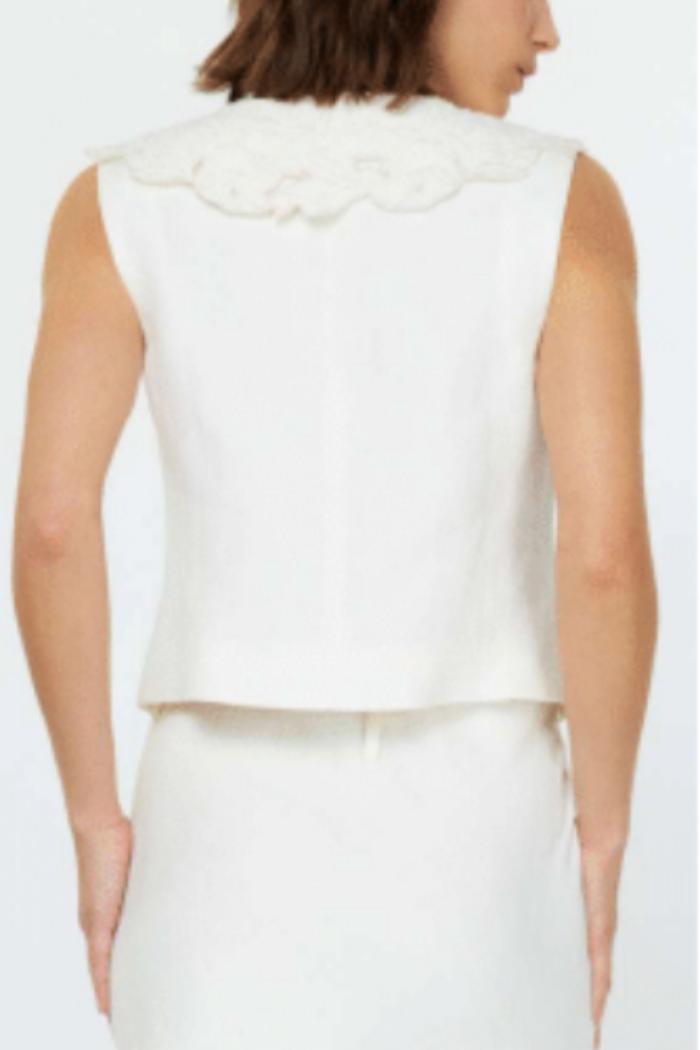 Sleeveless Button Front Vest Product Image