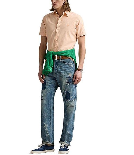 Polo Ralph Lauren Big & Tall Classic Fit Mineral-Dyed Oxford Short Sleeve Woven Shirt Product Image