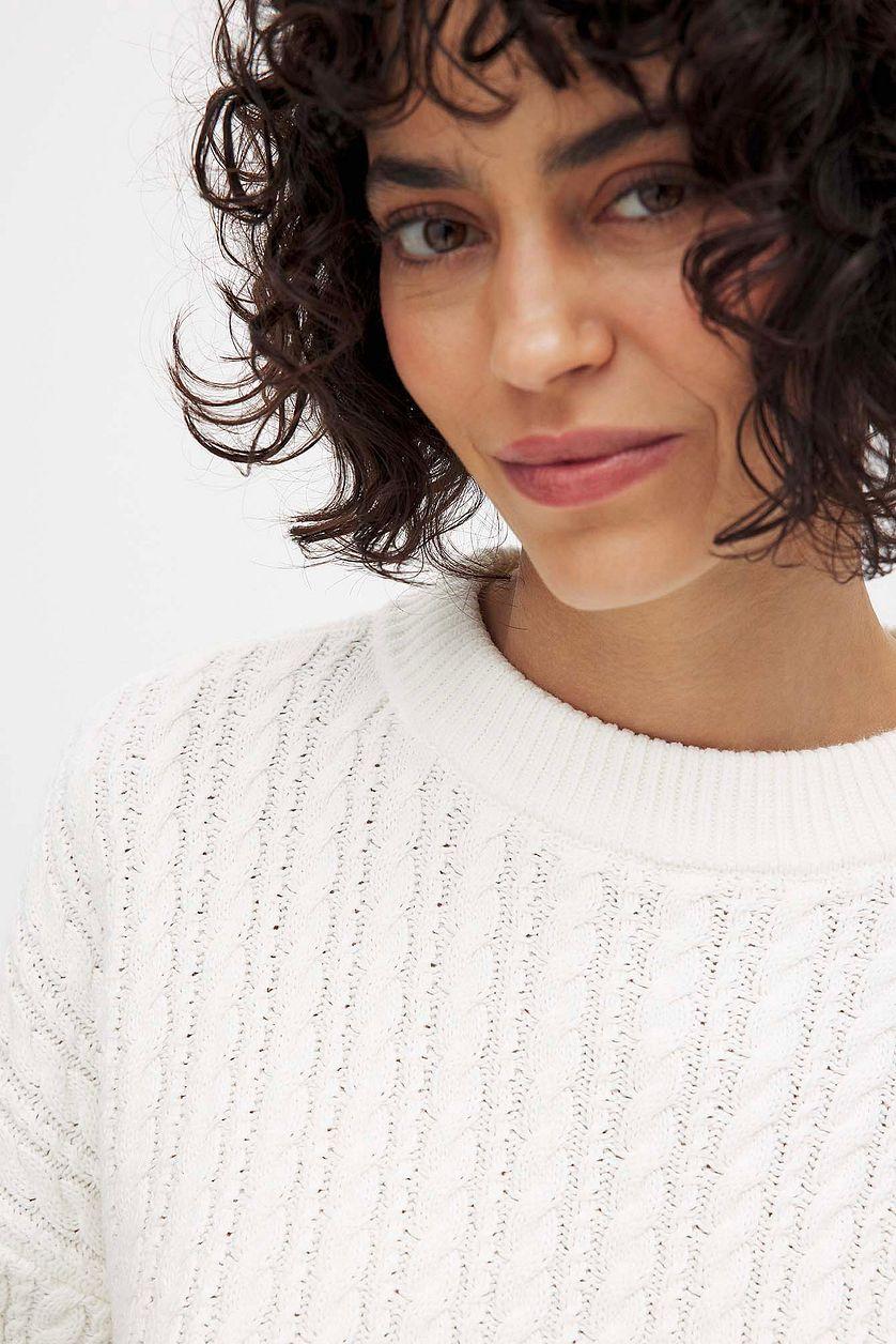 Oversized Cable Knit Sweater Product Image