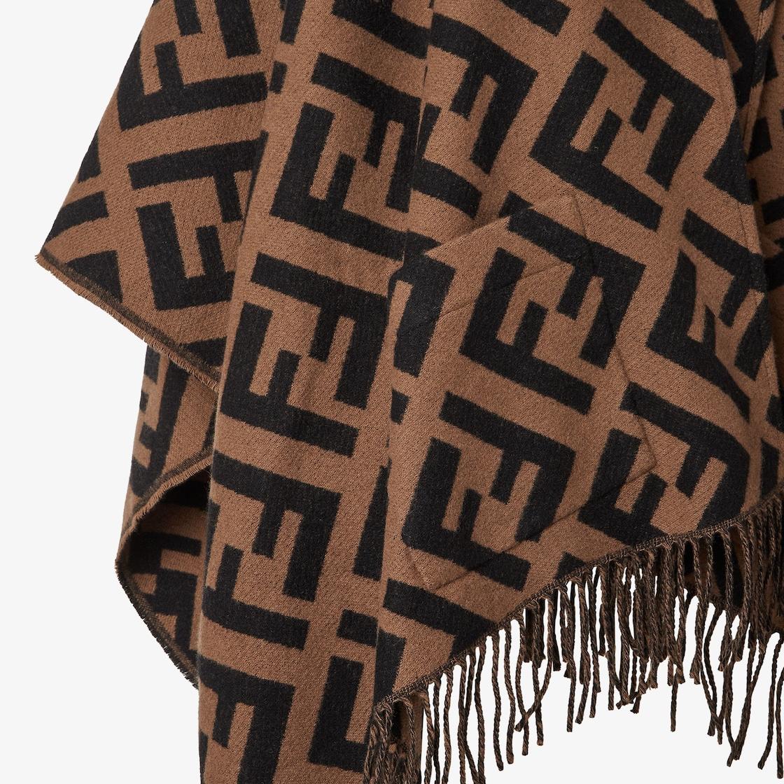 FF PonchoBrown cashmere poncho Product Image