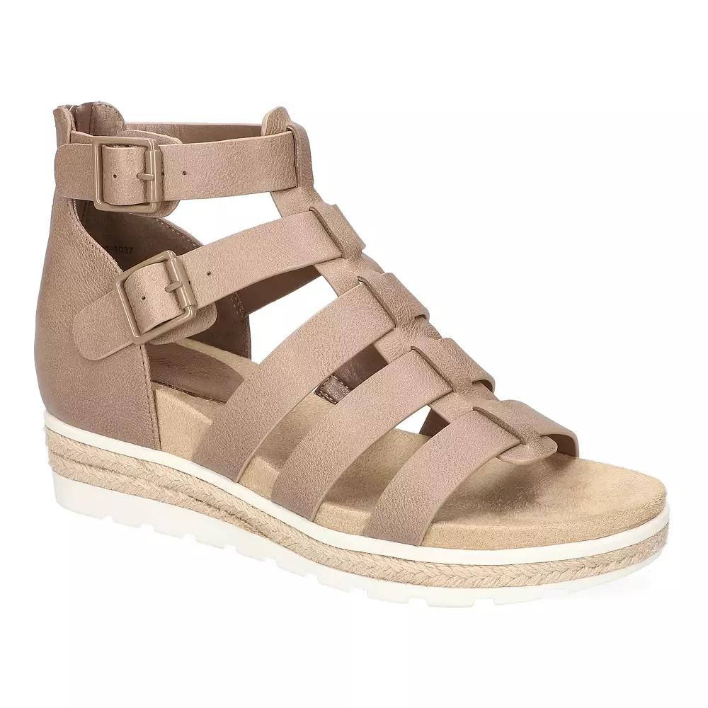 Easy Street Simone Women's Gladiator Platform Wedge Sandals,  Product Image