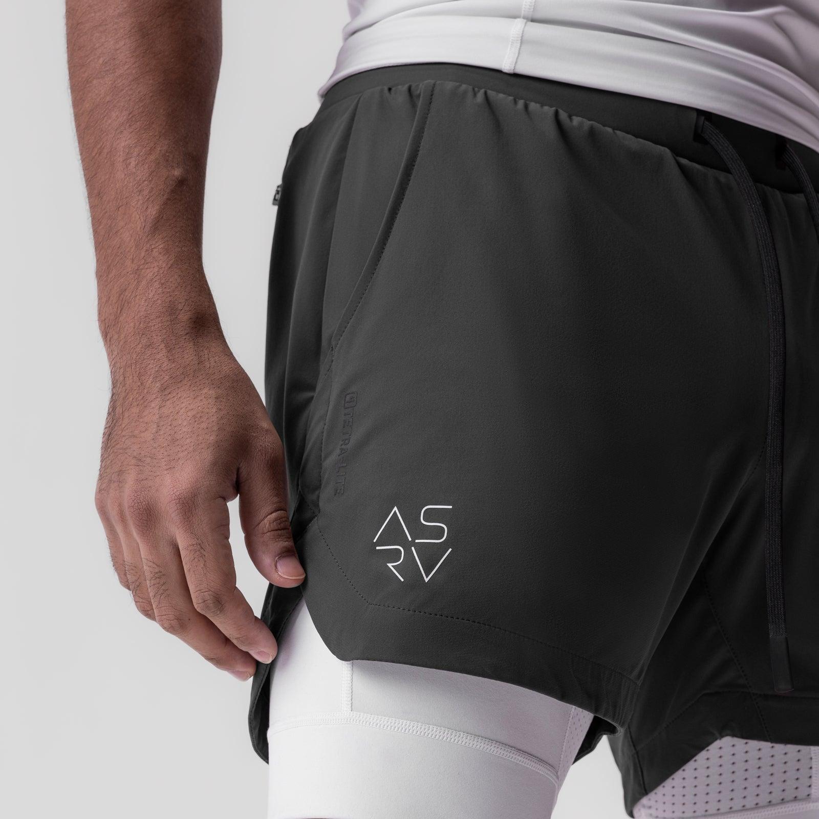 0865. Tetra-Lite® 5" Liner Short - Space Grey "Cyber"/White Male Product Image