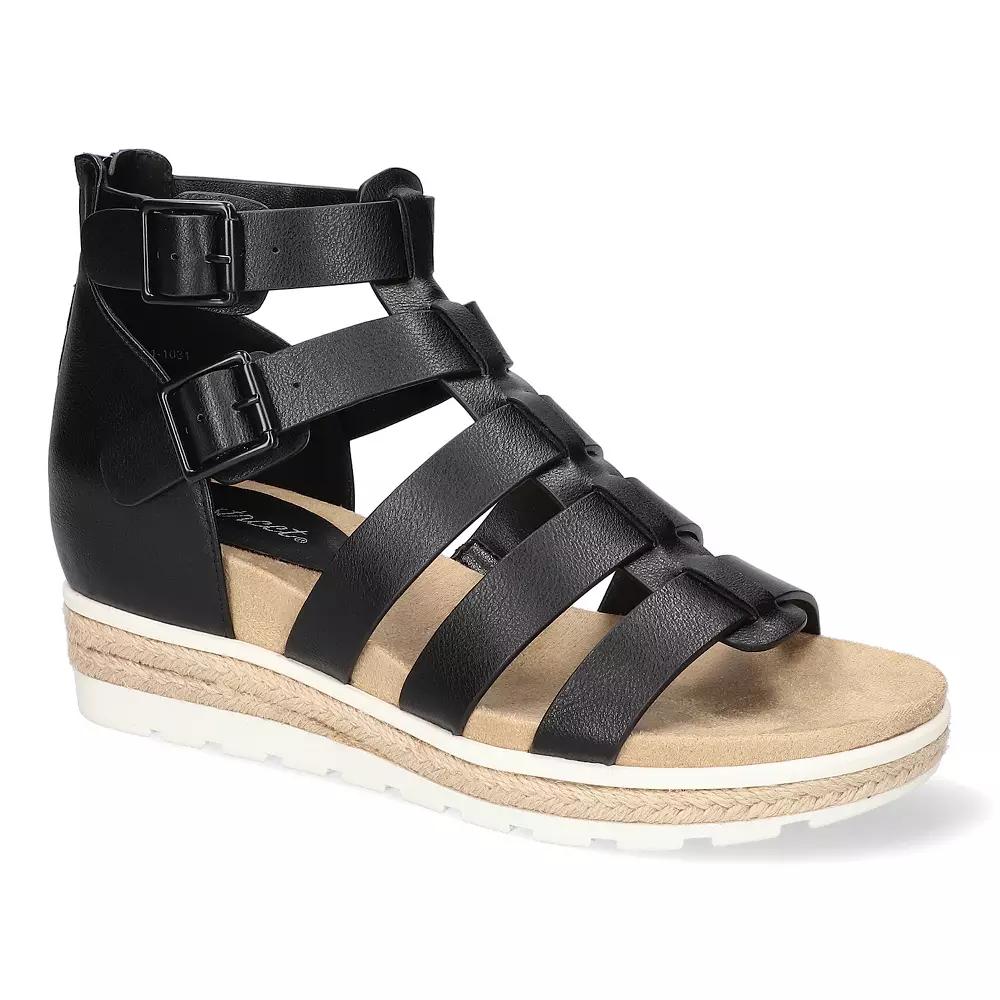 Easy Street Simone Women's Gladiator Platform Wedge Sandals,  Product Image