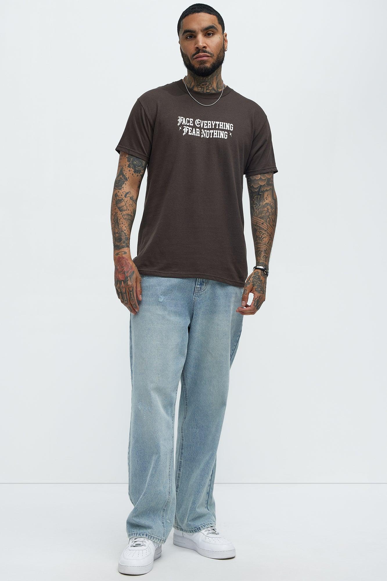 Face Everything Short Sleeve Tee - Brown Product Image