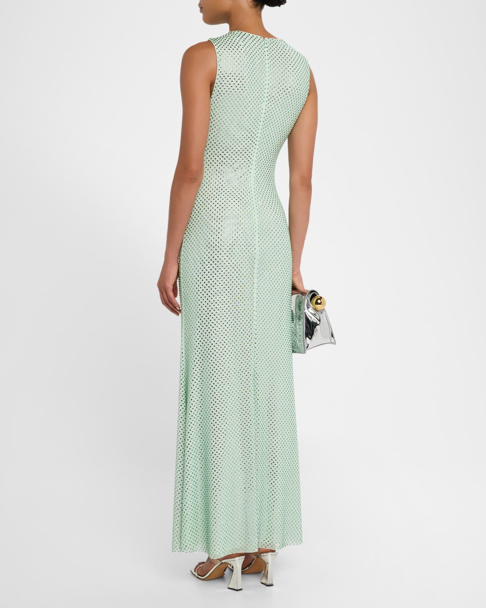 Rhinestone Mesh Midi Dress Product Image