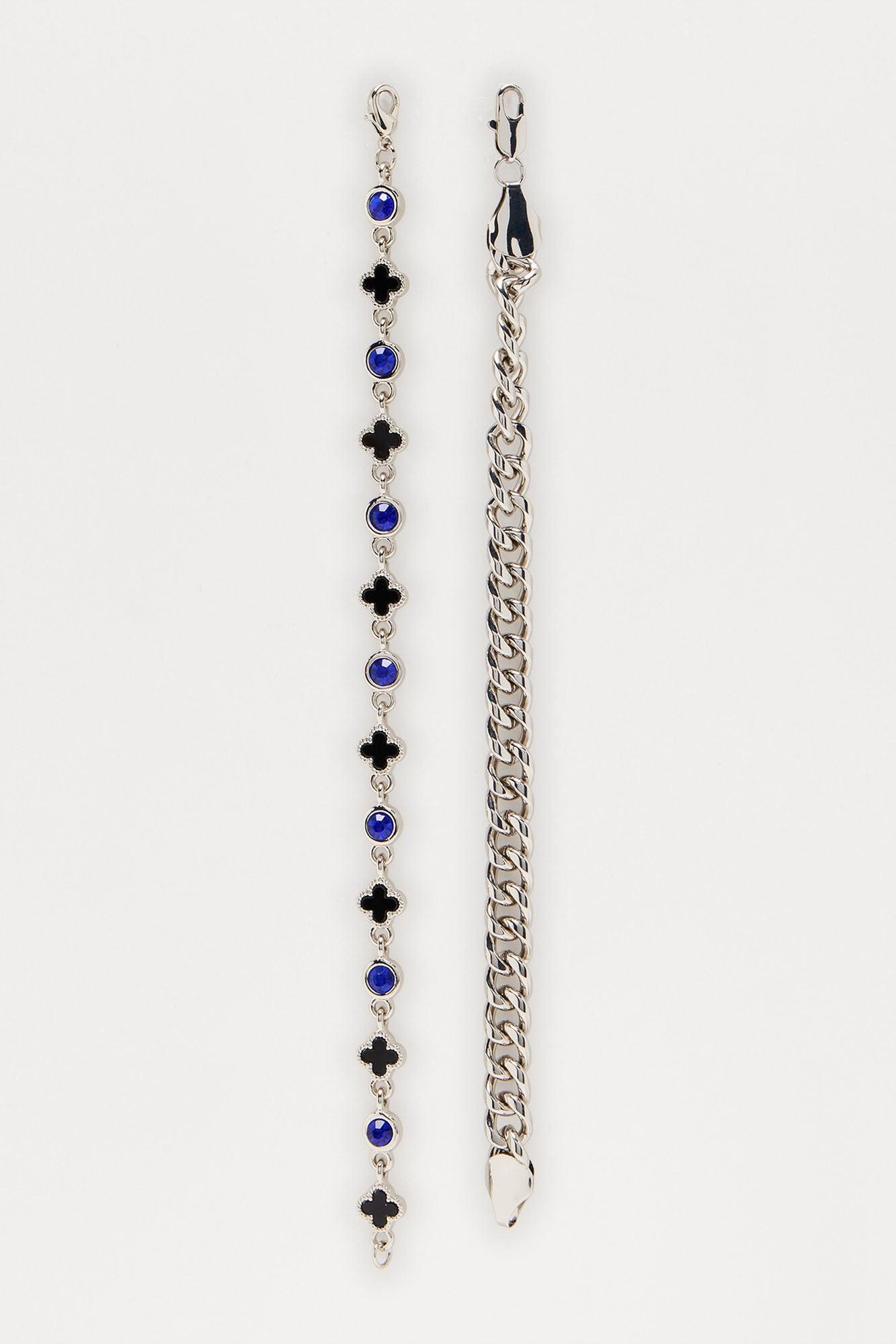 Stand Out Bracelet Set - Silver/Combo Male Product Image