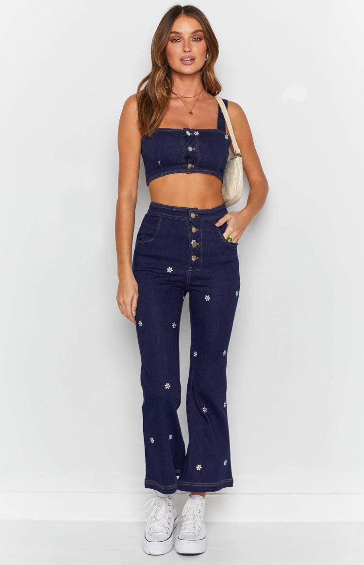 Stella Crop Top Indigo Baby Product Image