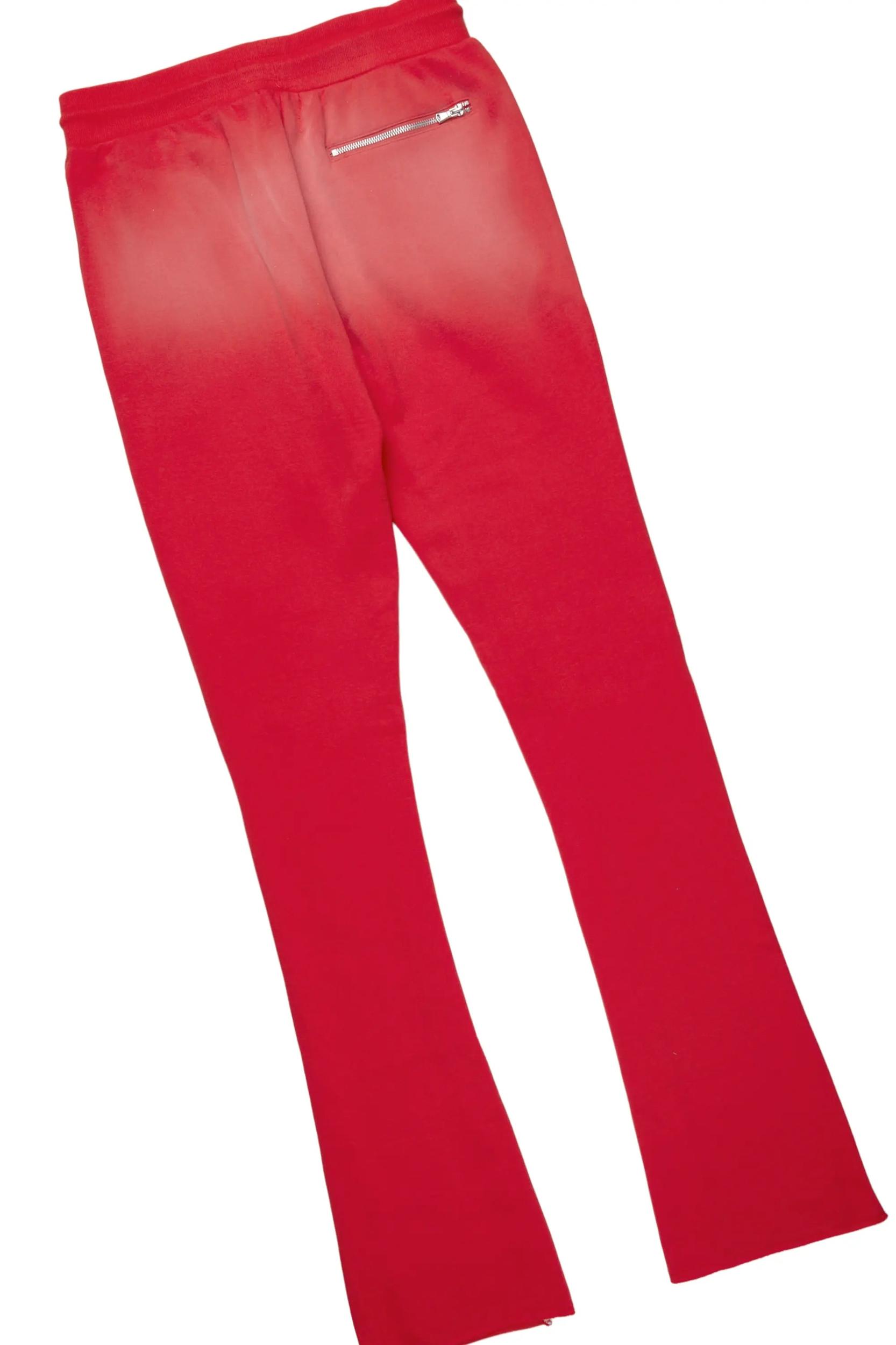 Deathrow White/Red T-Shirt/Stacked Flare Pant Set Male Product Image