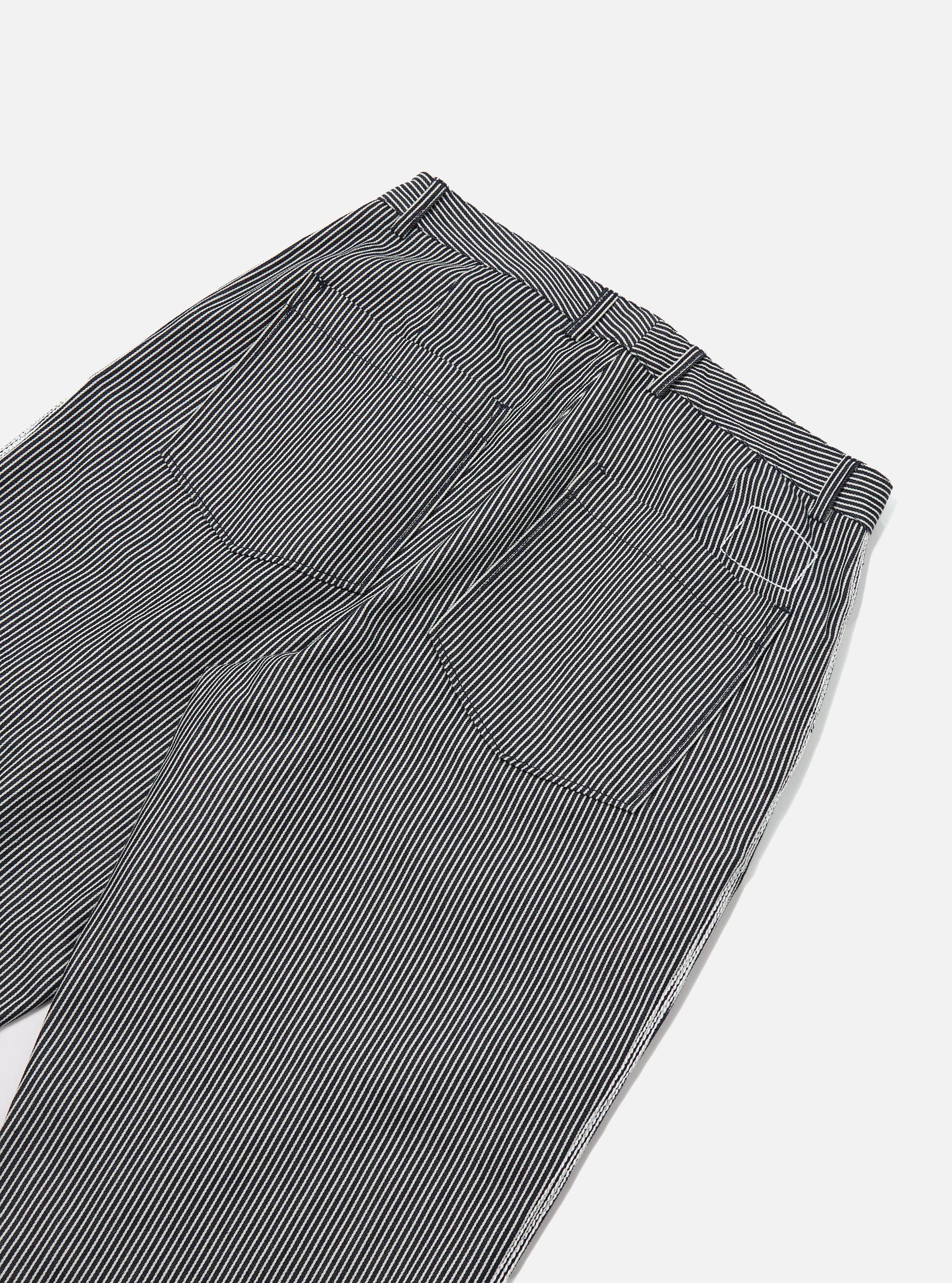 Universal Works Duke Pant in Indigo Hickory Stripe Denim Product Image