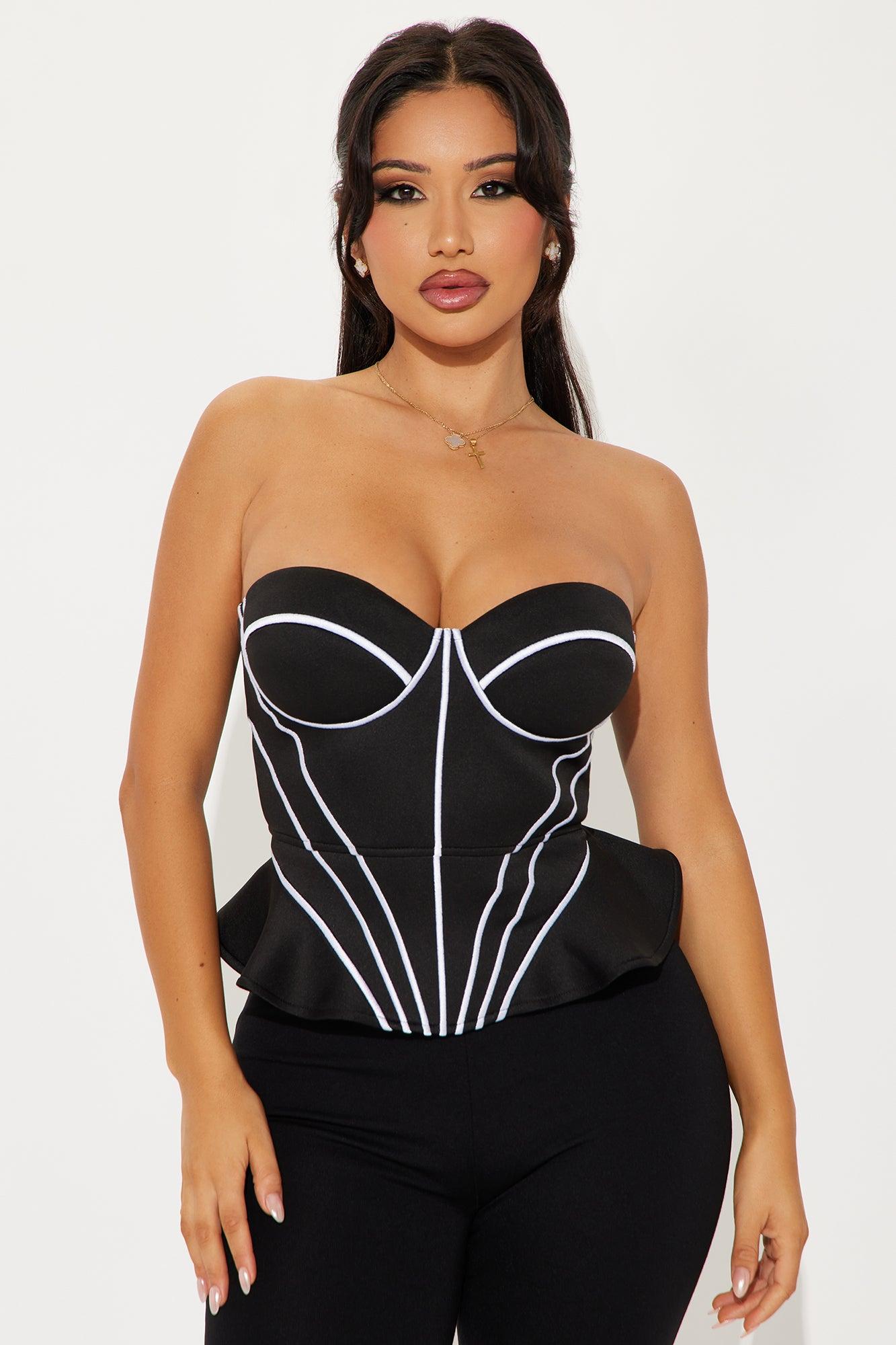 Zamiri Peplum Top - Black Product Image