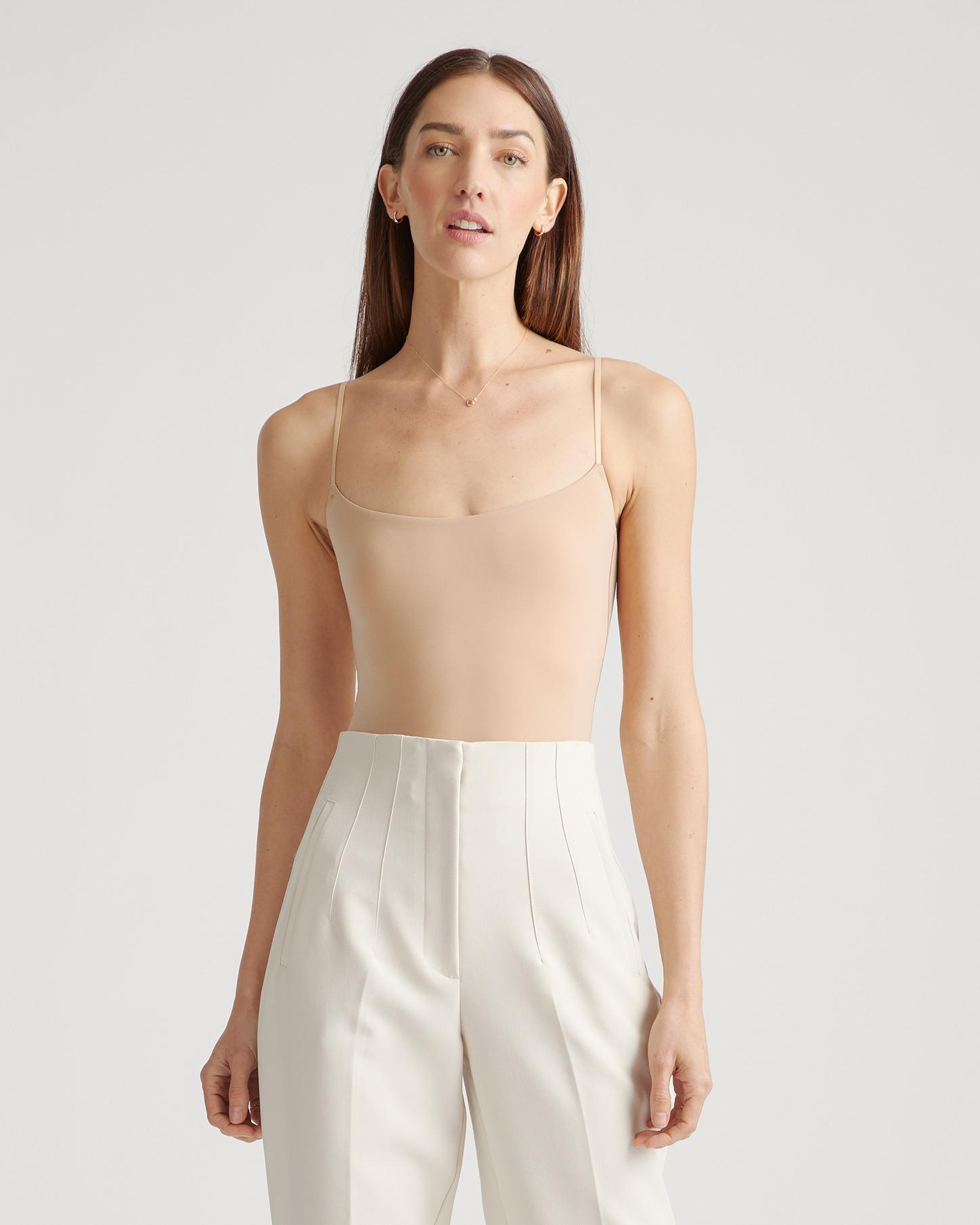 Quince | Women's Second Skin Scoop Neck Cami Bodysuit Nylon/Spandex Product Image