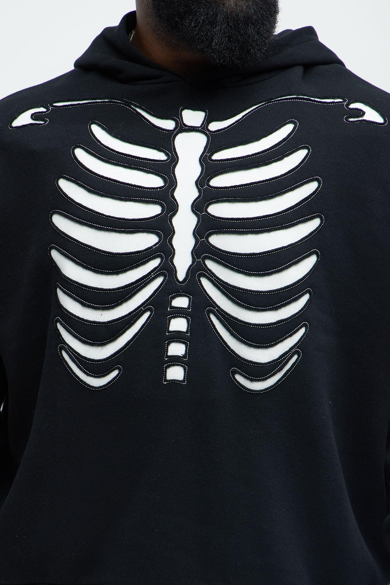 Tyson All Bones Oversized Hoodie - Black Product Image