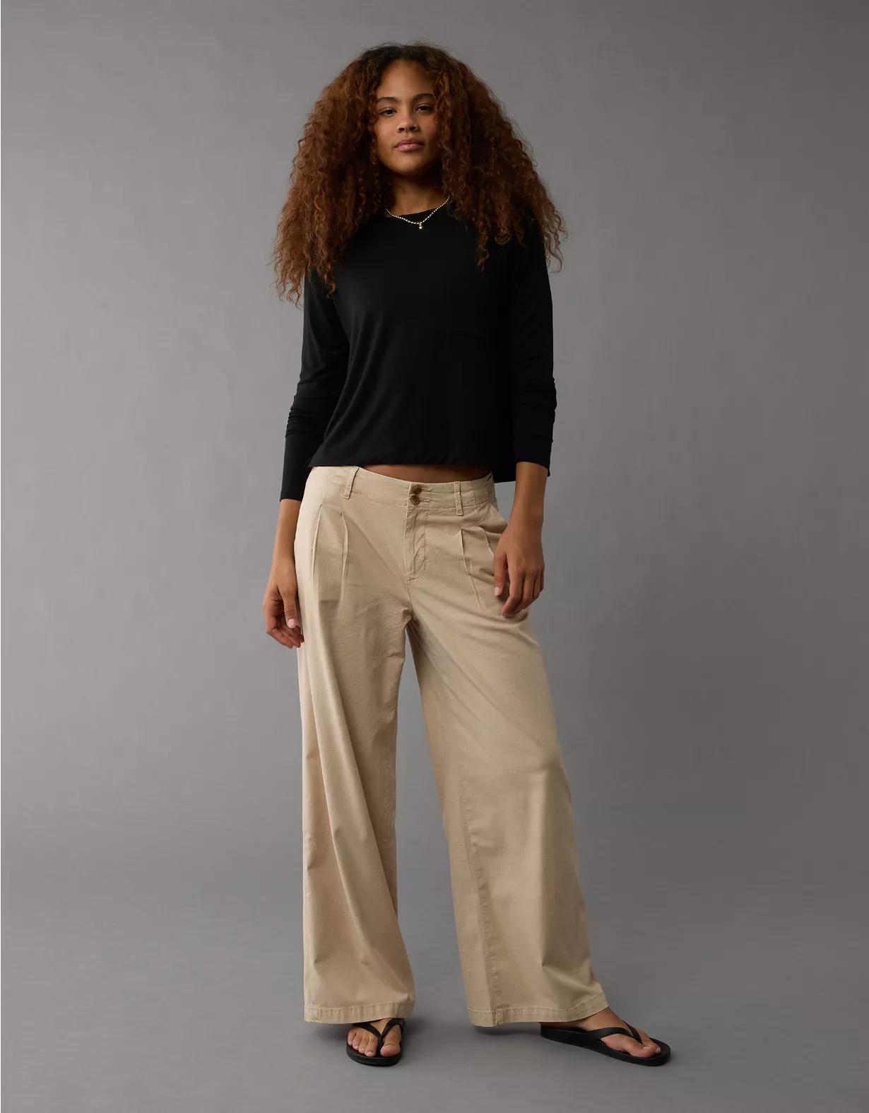 AE Soft & Sexy Long-Sleeve Pocket T-Shirt Product Image