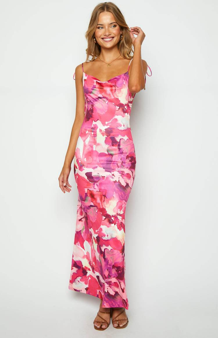 Selena Pink Print Maxi Dress Baby Product Image