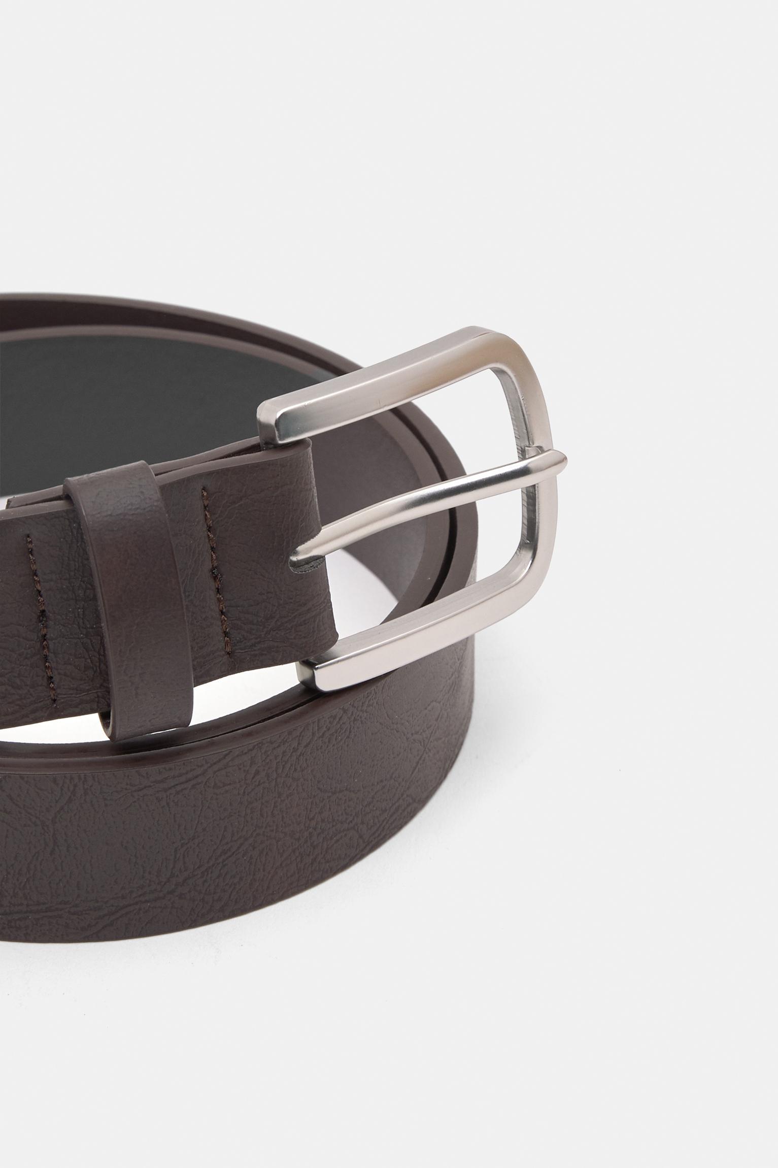 Brown faux leather belt Product Image