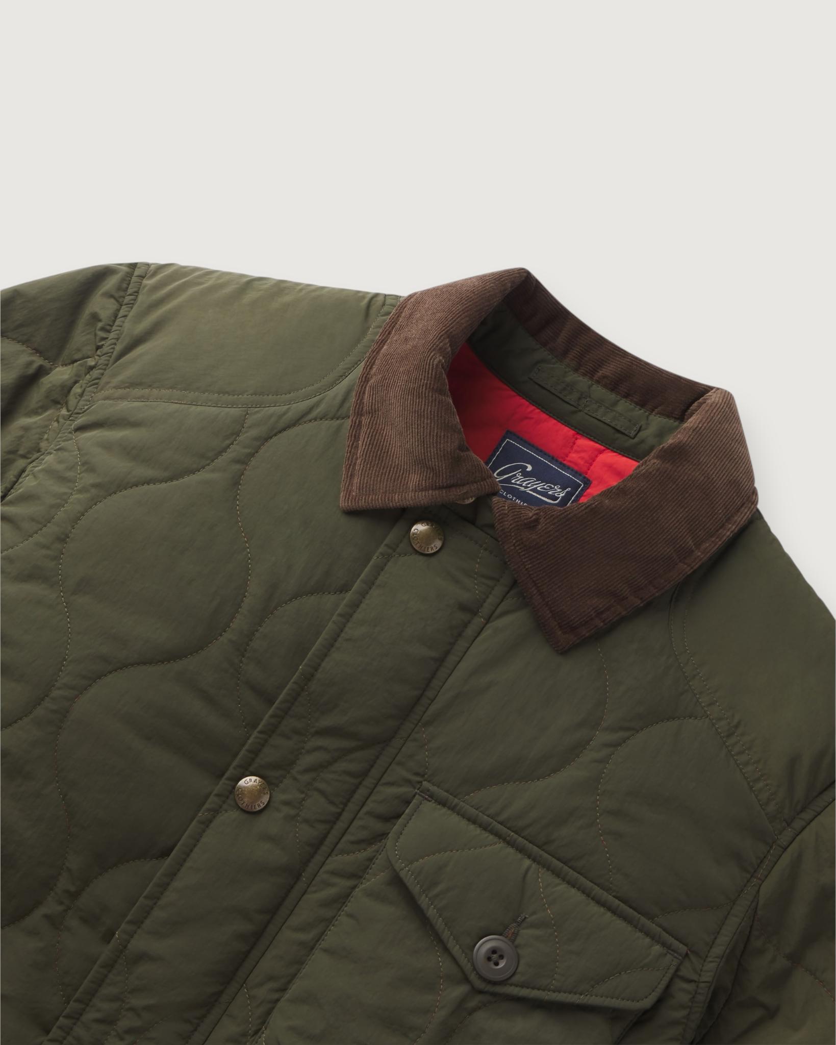 Andrew Lightweight Quilted Jacket - Olive Product Image
