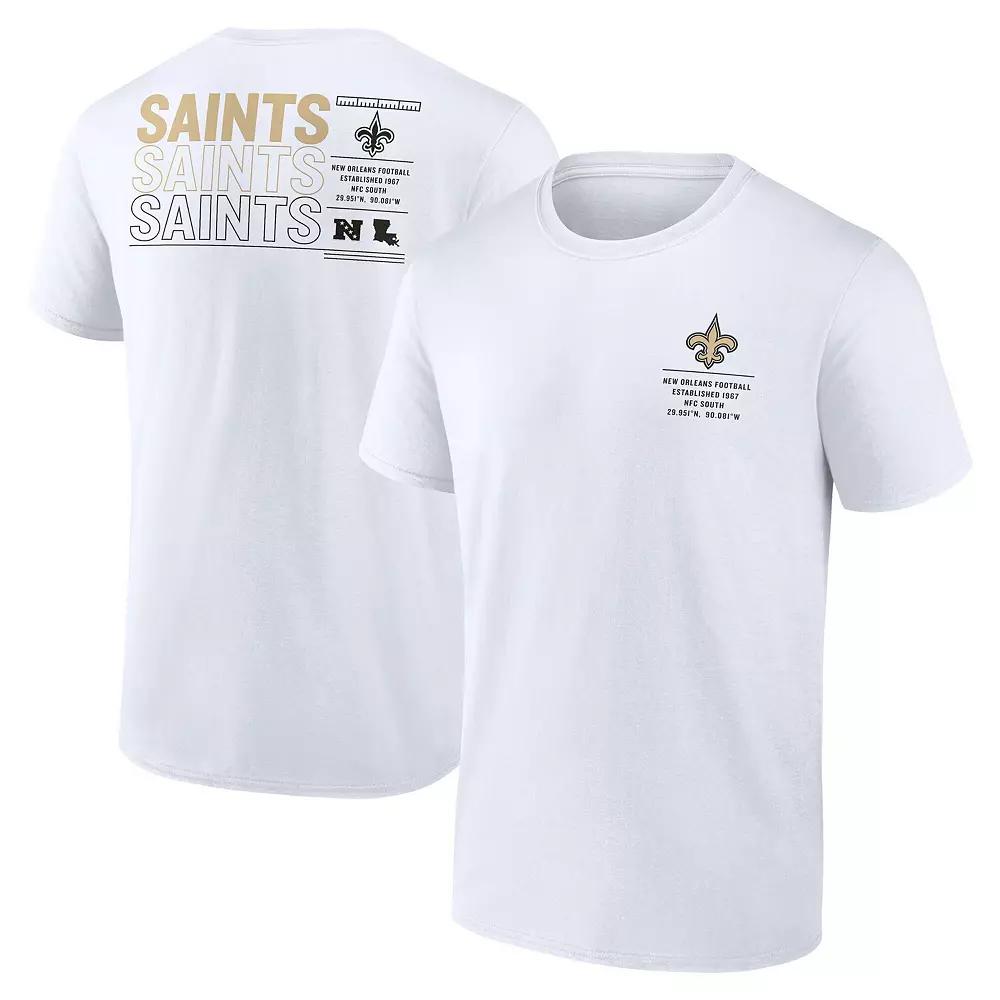Men's Fanatics White New Orleans Saints Repeat Stats T-Shirt,  Product Image