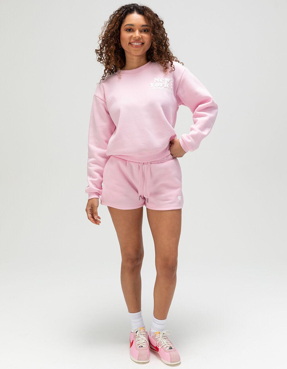 FULL TILT New York Womens Crewneck Sweatshirt - PINK Product Image