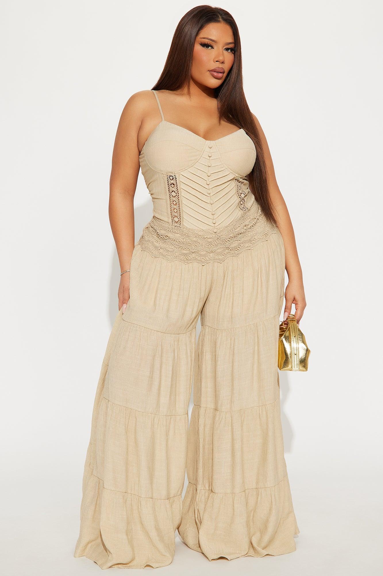 Dream Haze Jumpsuit - Taupe Product Image