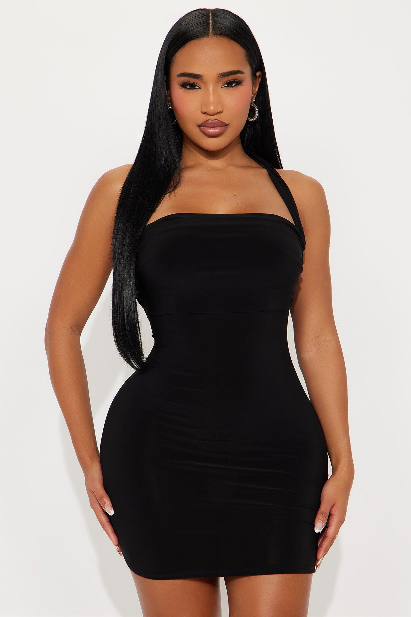 Julia One Shoulder Mini Dress - Black Female Product Image