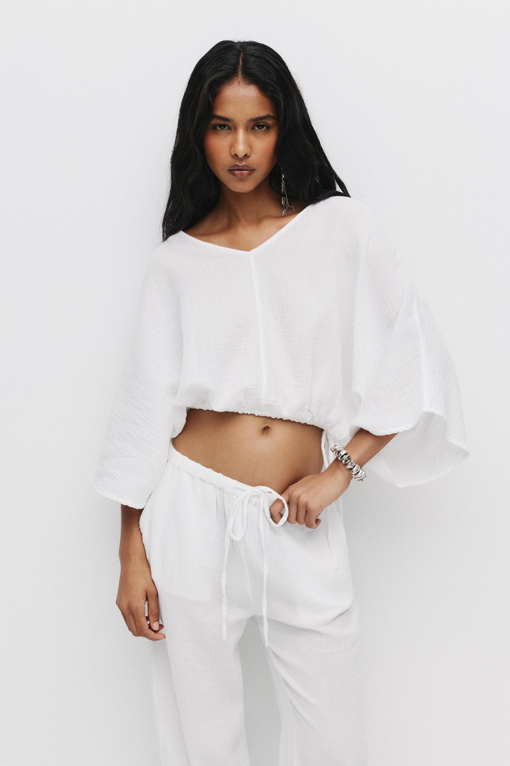 Textured rustic blouse Product Image