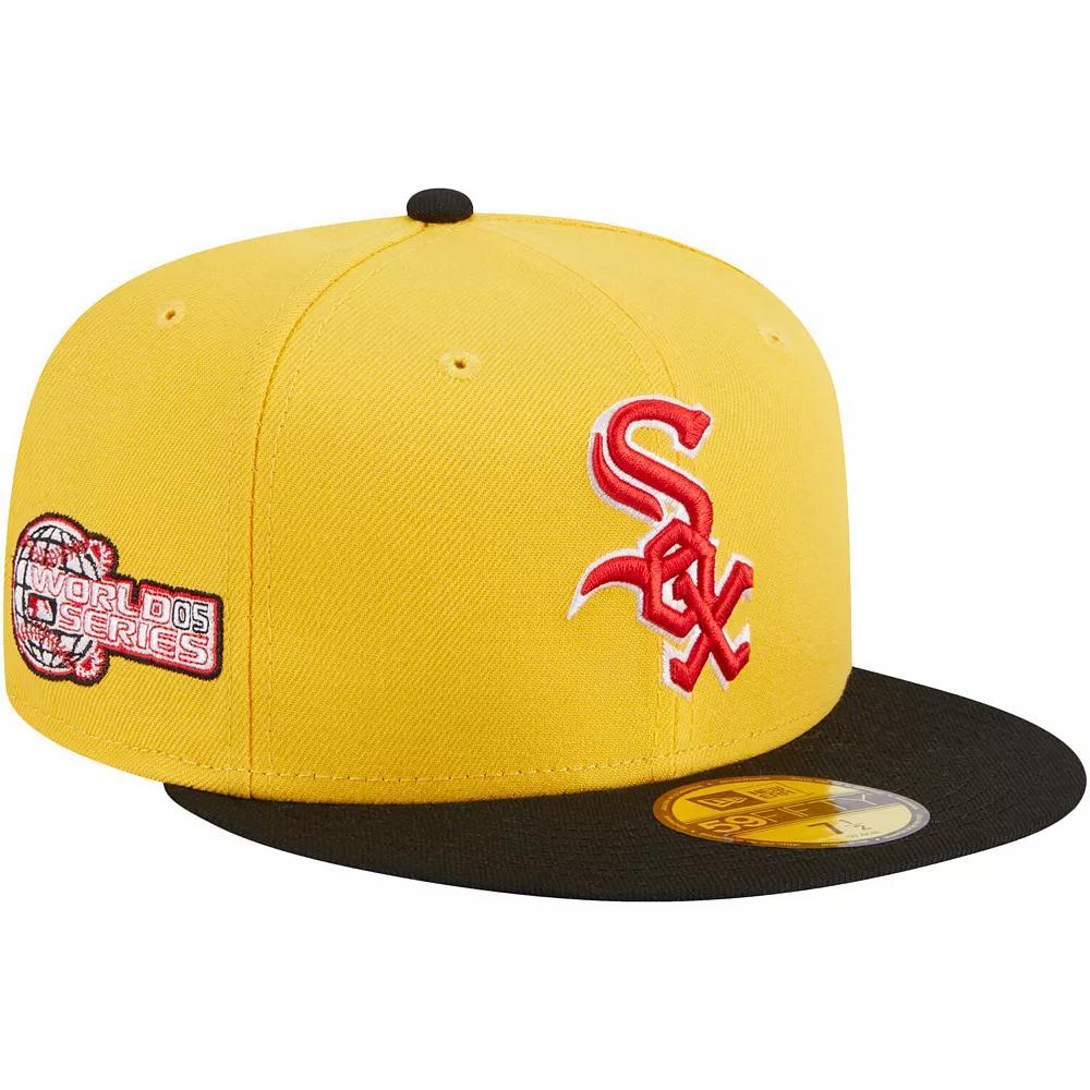 Men's New Era Yellow/Black Chicago White Sox Grilled 59FIFTY Fitted Hat, Size: 7 1/2 Product Image