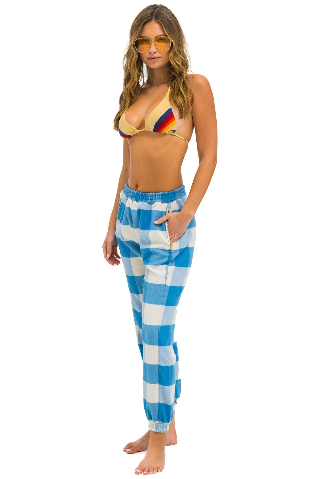 PLAID LODGE PANT - SKY PLAID Female Product Image