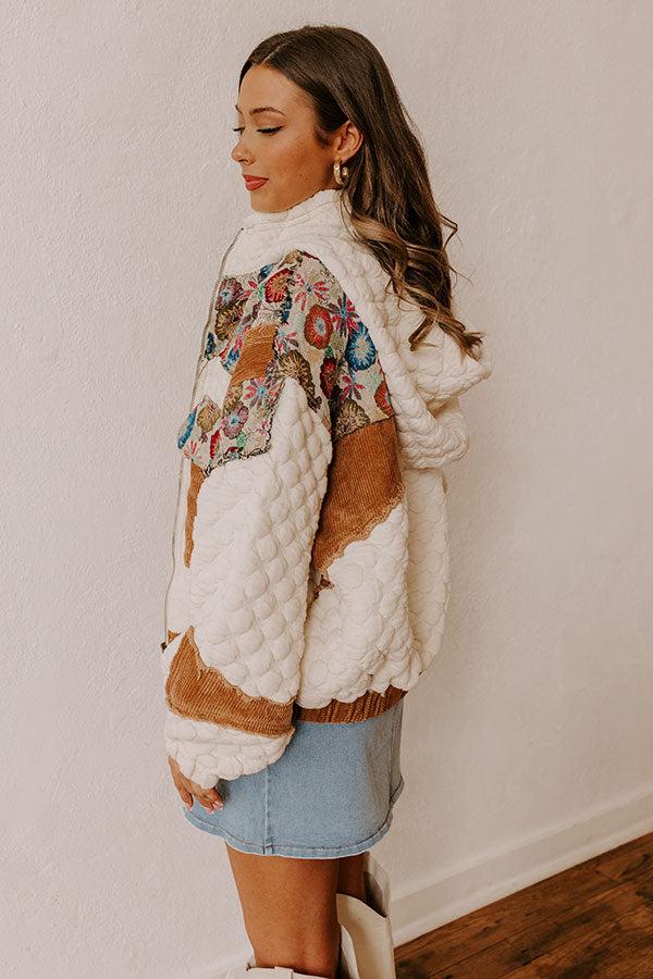 Cozy Couture Quilted Jacket in Ivory Product Image