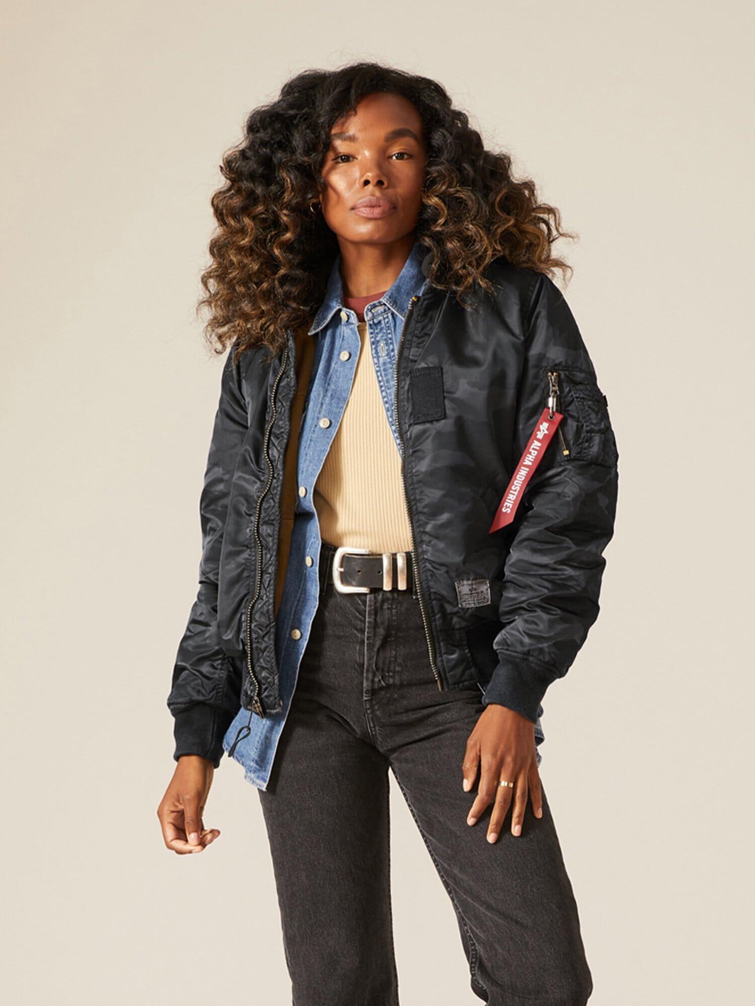 MA-1 HOODED BATTLEWASH BOMBER JACKET Female Product Image