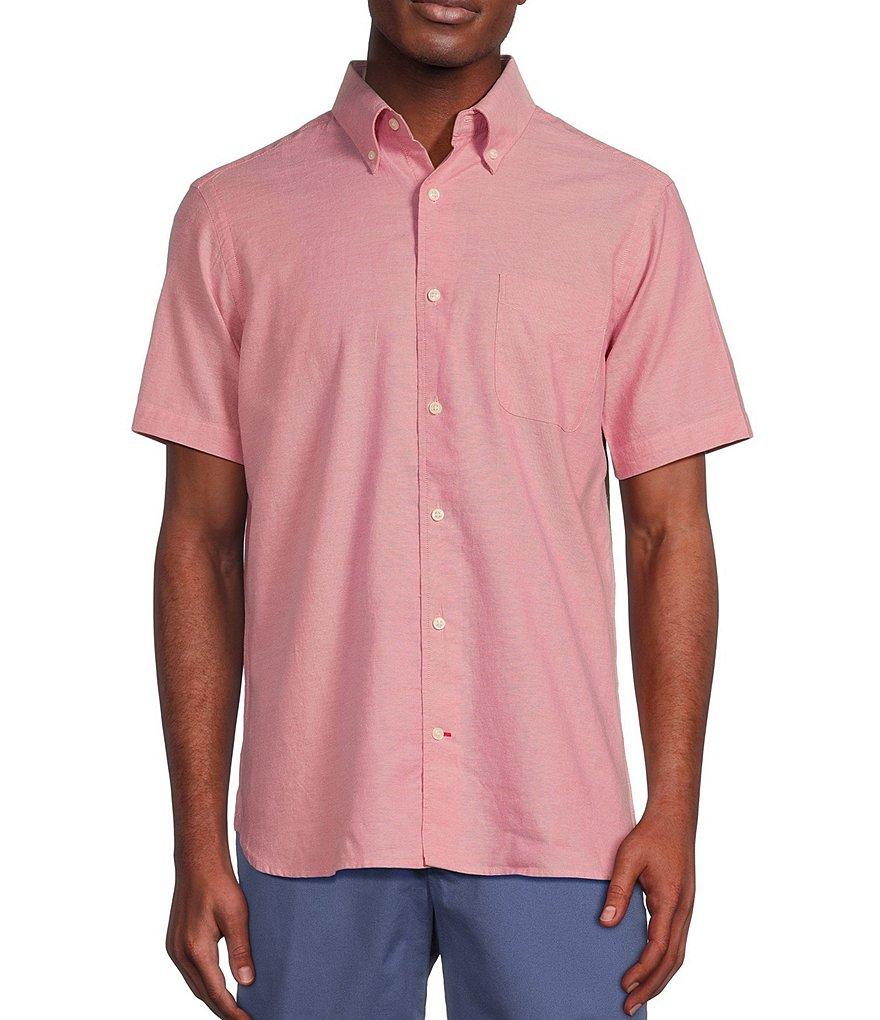 Cremieux Blue Label Solid Light Weight Oxford Short Sleeve Woven Shirt Product Image