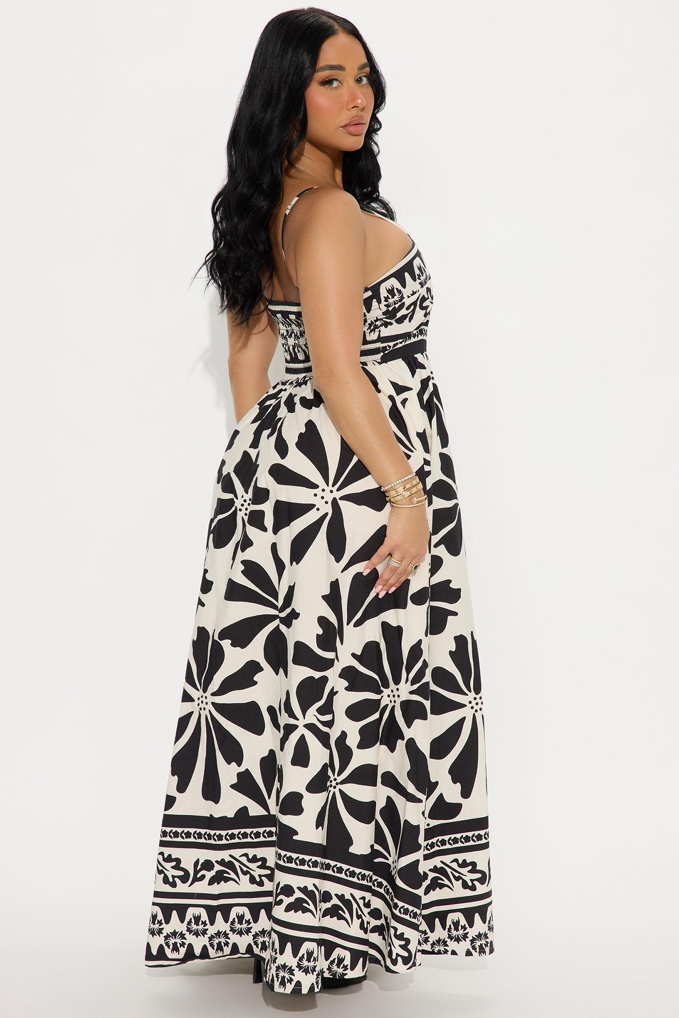 Celine Floral Maxi Dress - Black/combo Product Image