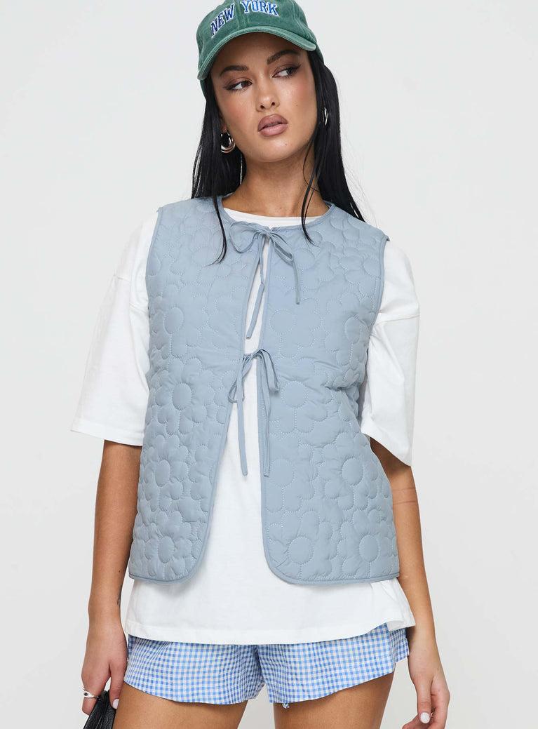 Frostwind Quilted Vest Blue Product Image