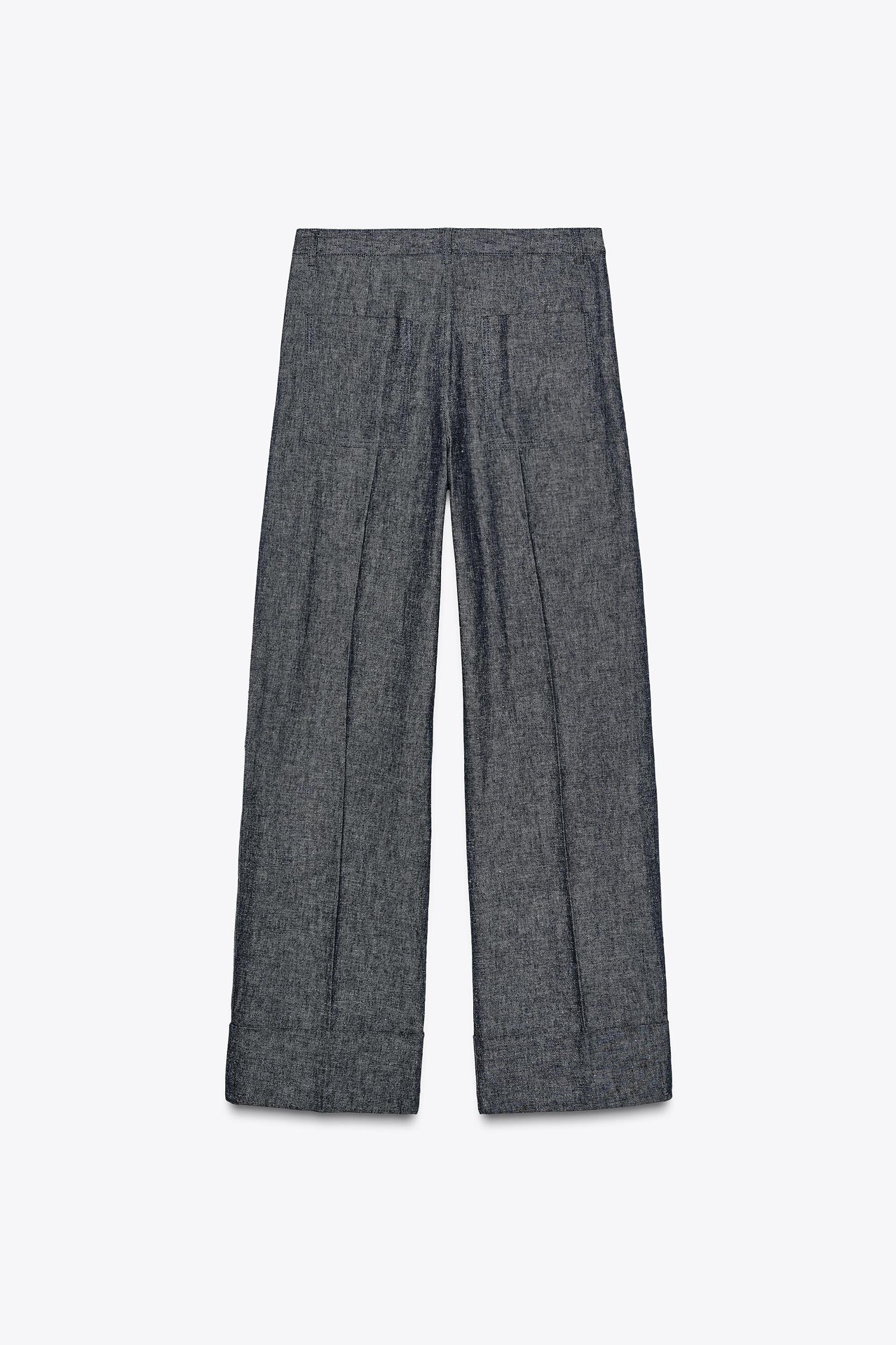 LINEN BLEND PANTS ZW COLLECTION Product Image