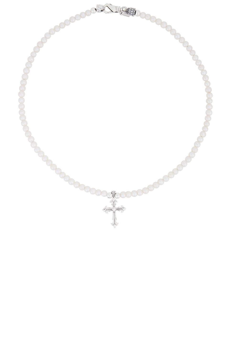 Pearl Necklace With Cross Product Image