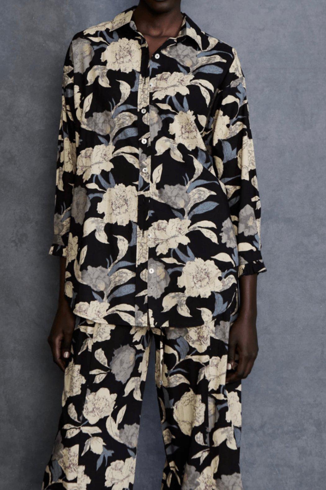 Freesia Printed-Set Black Product Image