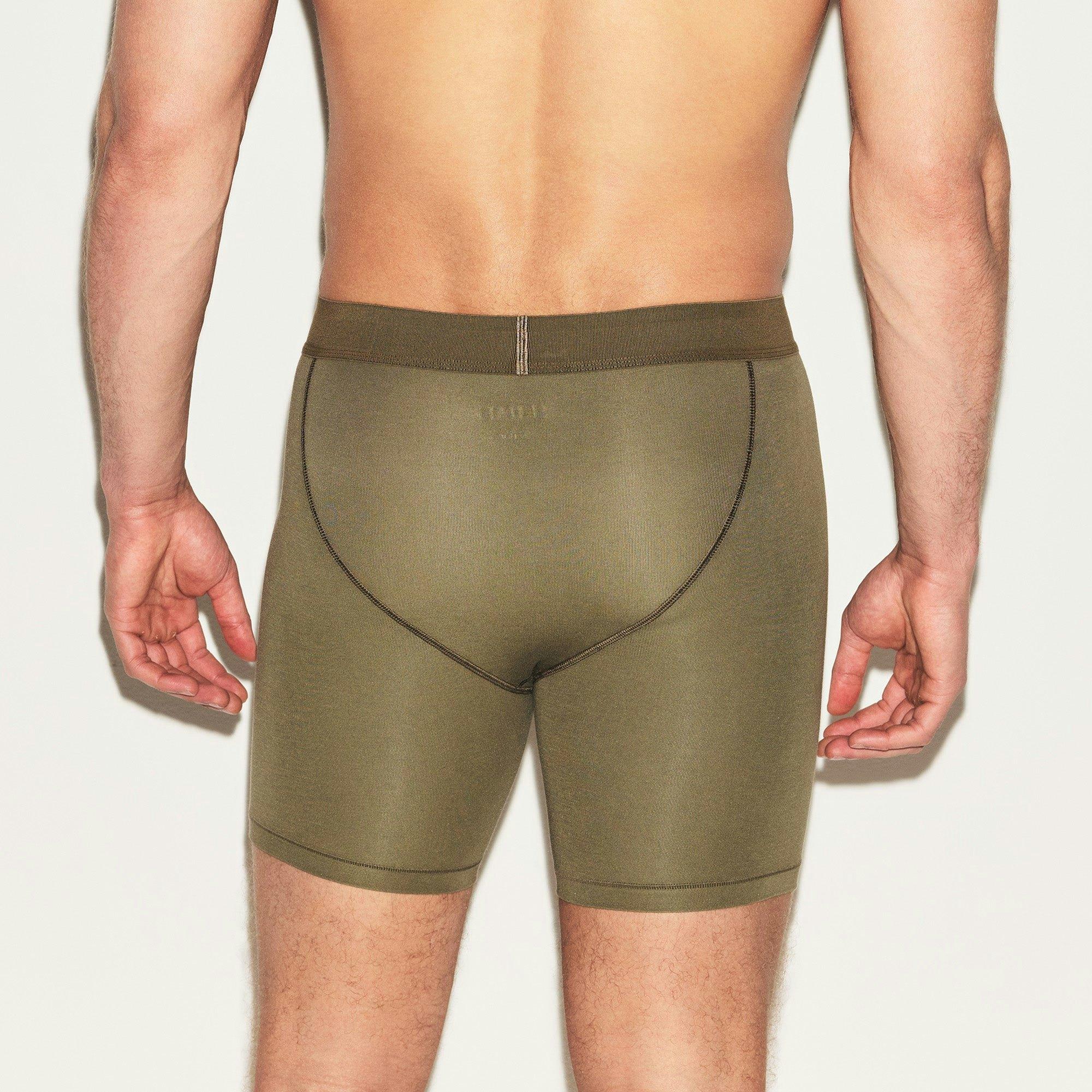 SKIMS COTTON MENS 5" BOXER BRIEF | ARMY Product Image