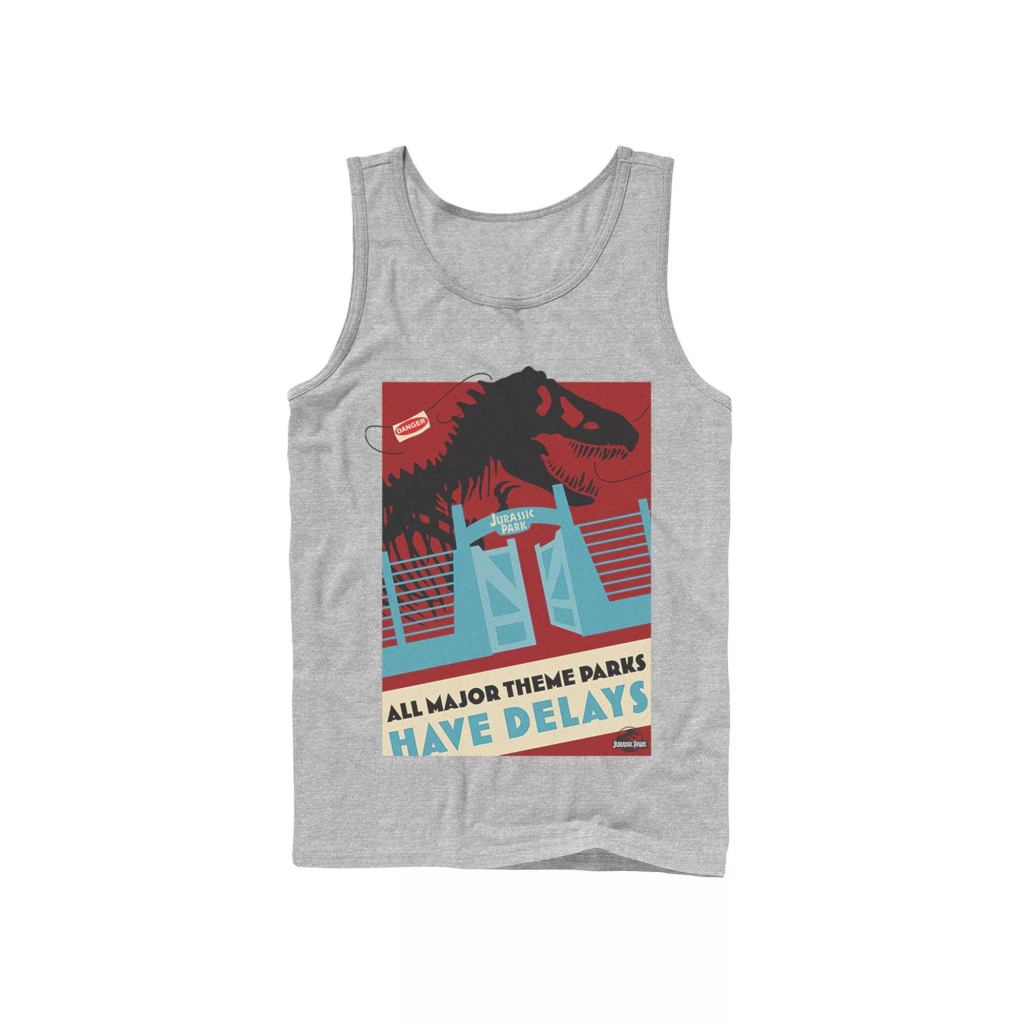 Men's Jurassic Park Delays Simple Gate Tank Top,  Product Image