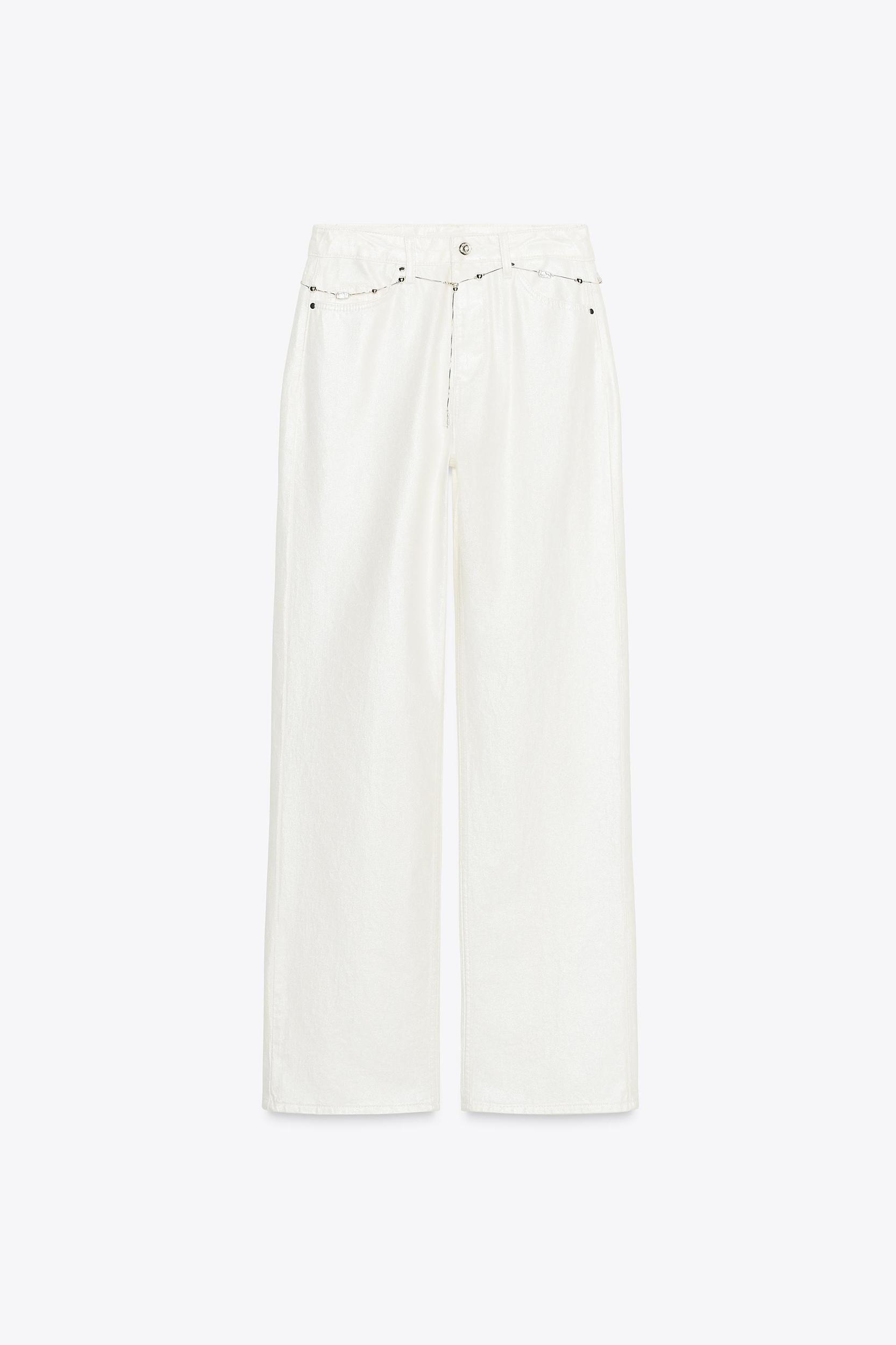 Z1975 PEARLESCENT BELTED JEANS Product Image