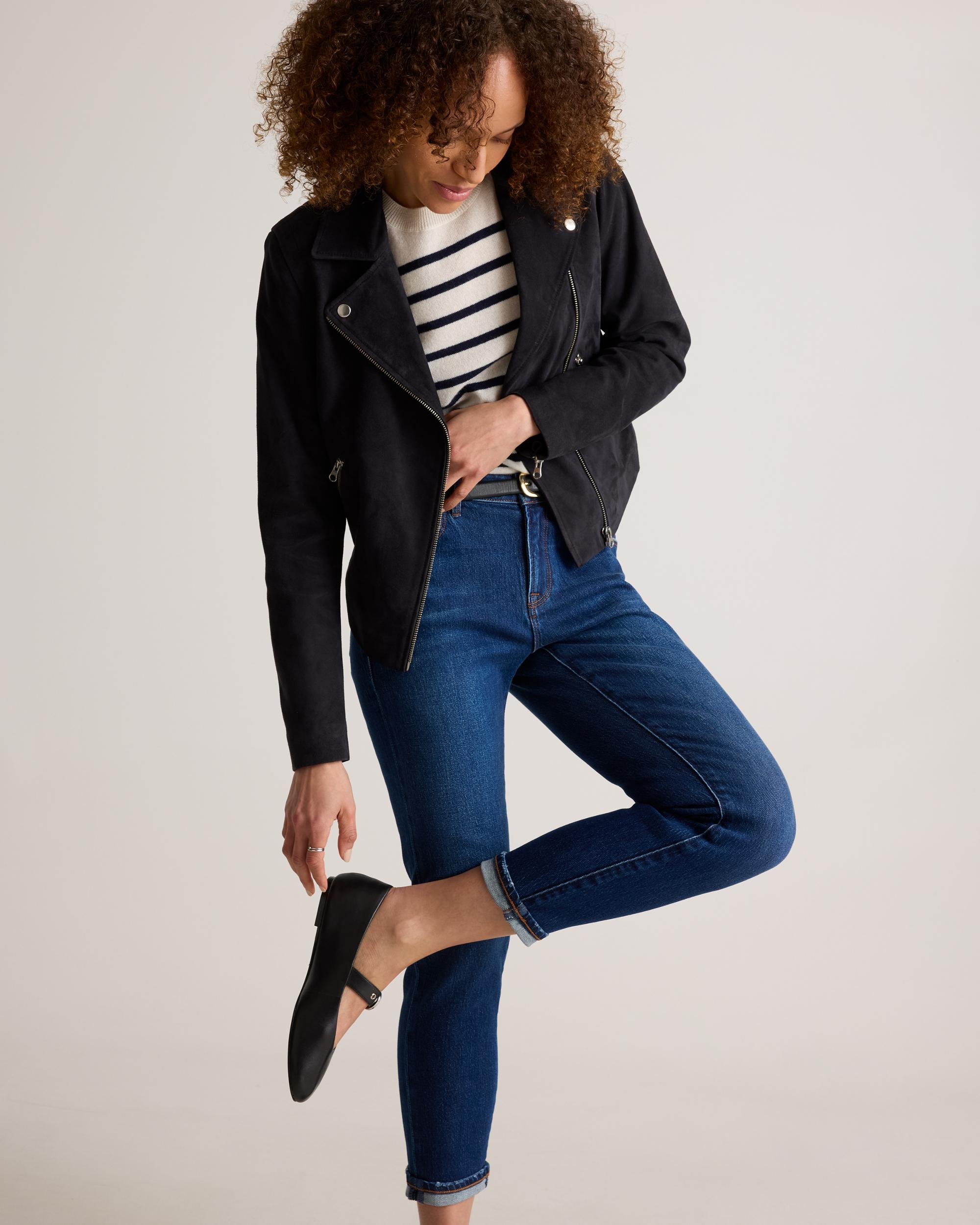 Quince | Women's Luna Stretch Slim Boyfriend Jeans Organic Cotton Product Image