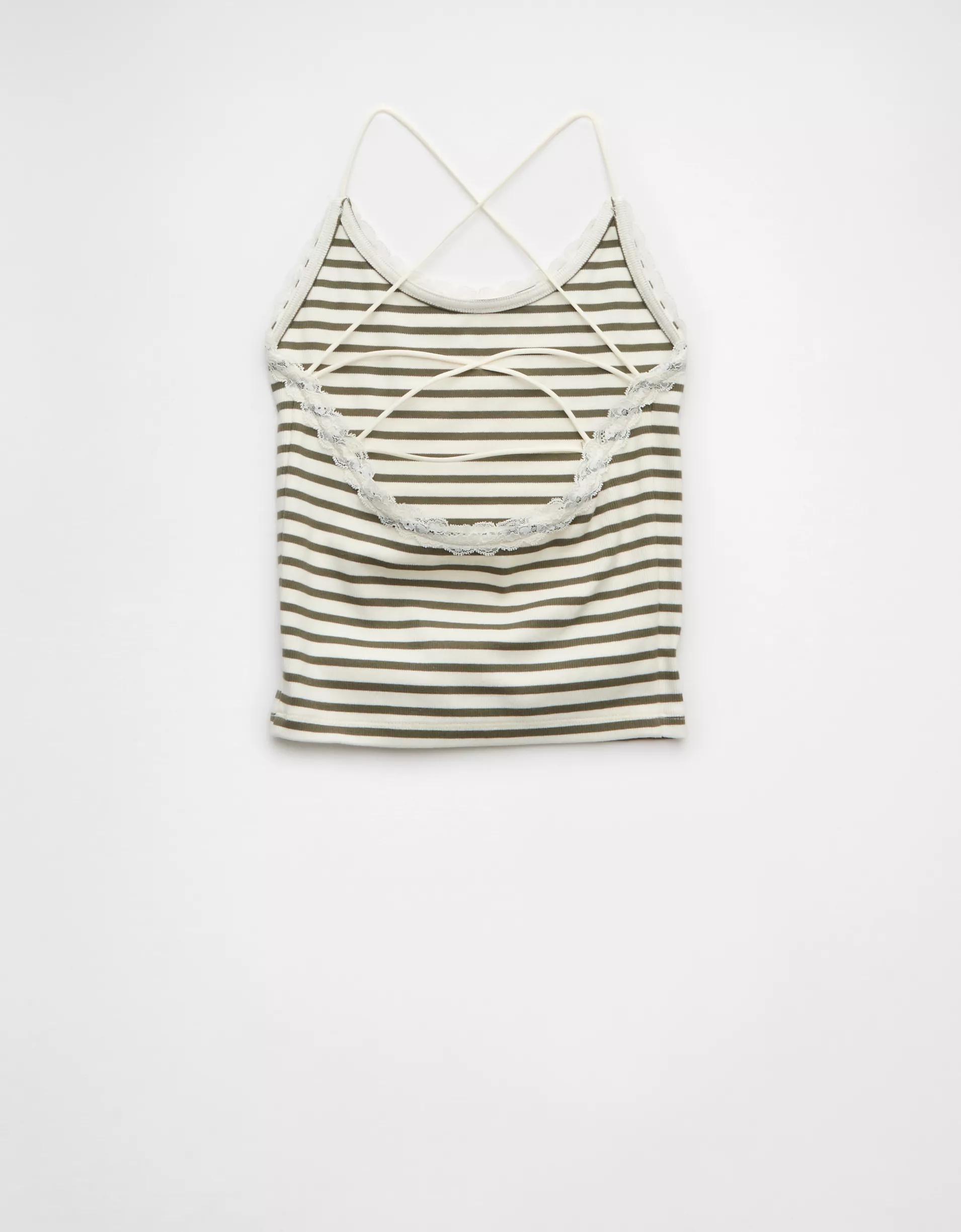 AE Strappy Go Lucky Cropped Lace Tank Top Product Image