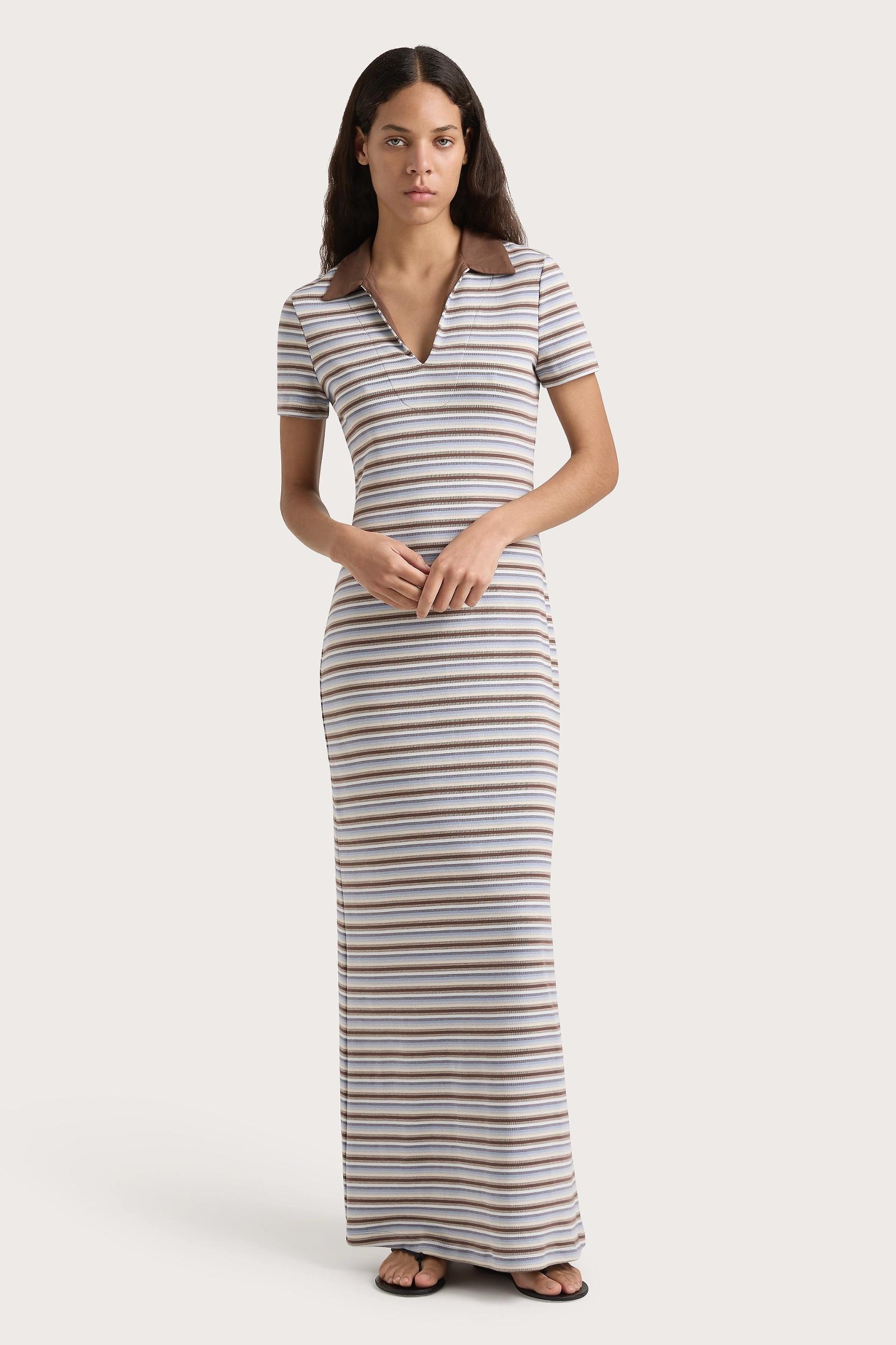 Tiesse Maxi Dress Blue Stripe - Final Sale Product Image