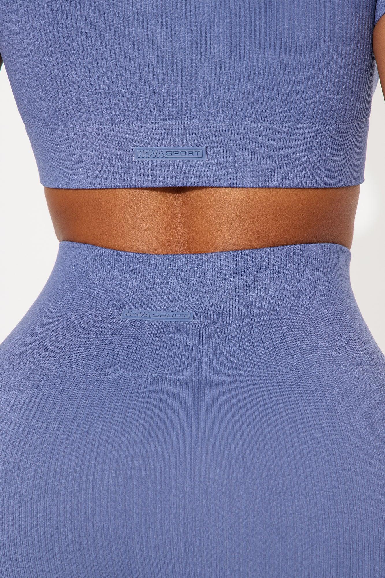 Body Goals Effortless Seamless Active Set - Slate Blue Product Image