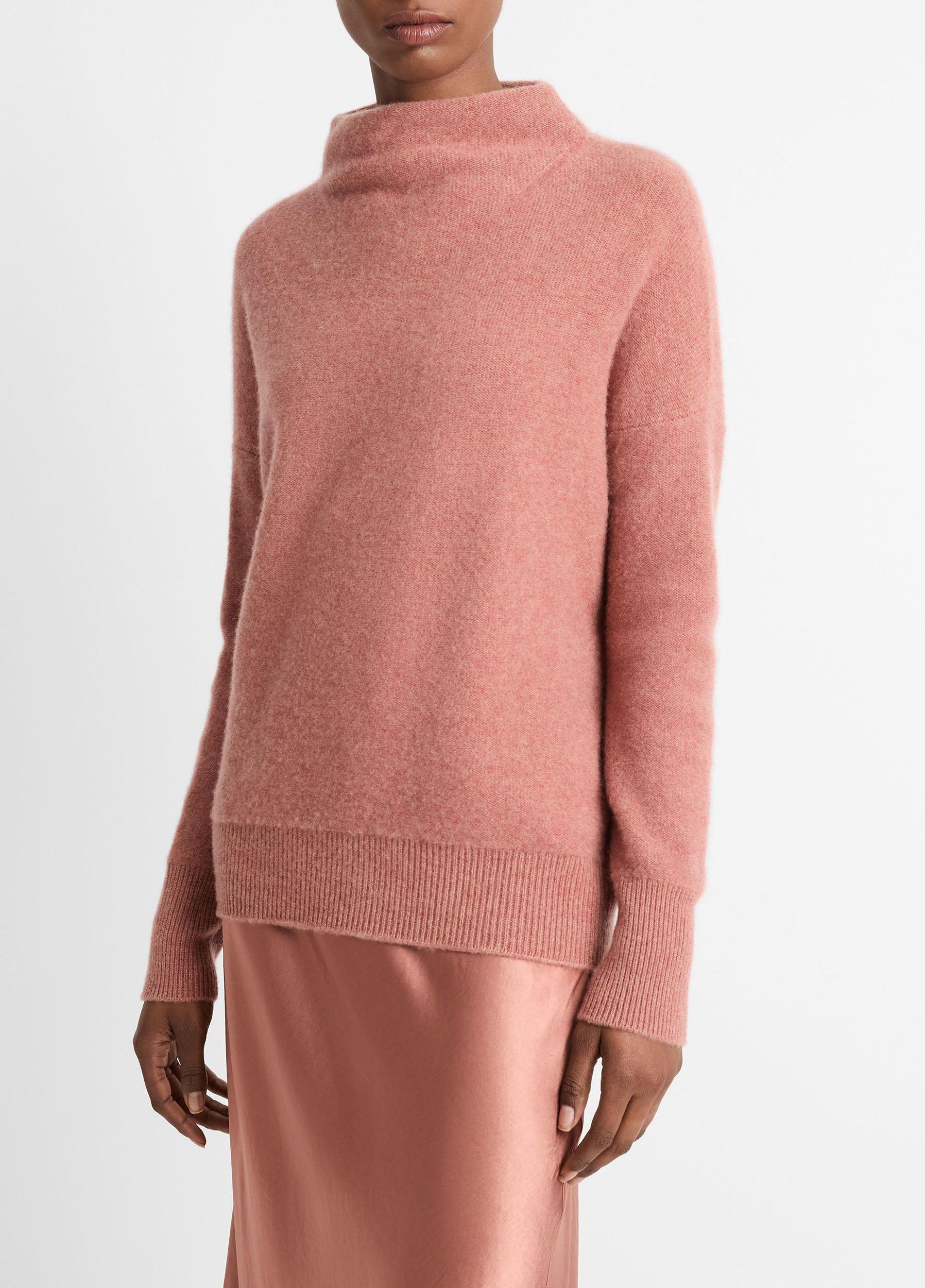 Plush Cashmere Funnel-Neck Sweater Product Image