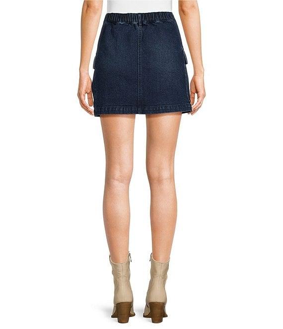 Copper Key Cargo Denim Mini Skirt Product Image