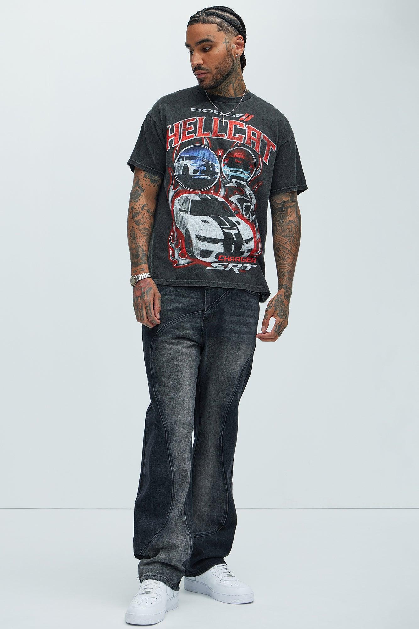 Dodge Hellcat Charger Short Sleeve Tee - Black Product Image