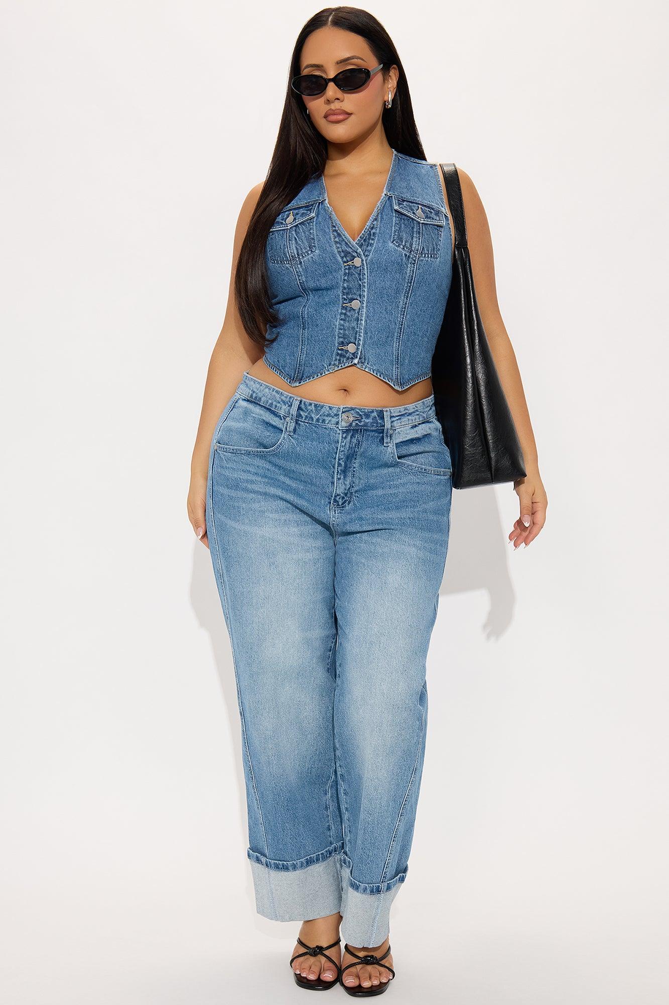 Straight To Heart Barrel Leg Denim Jeans - Light Wash Female Product Image