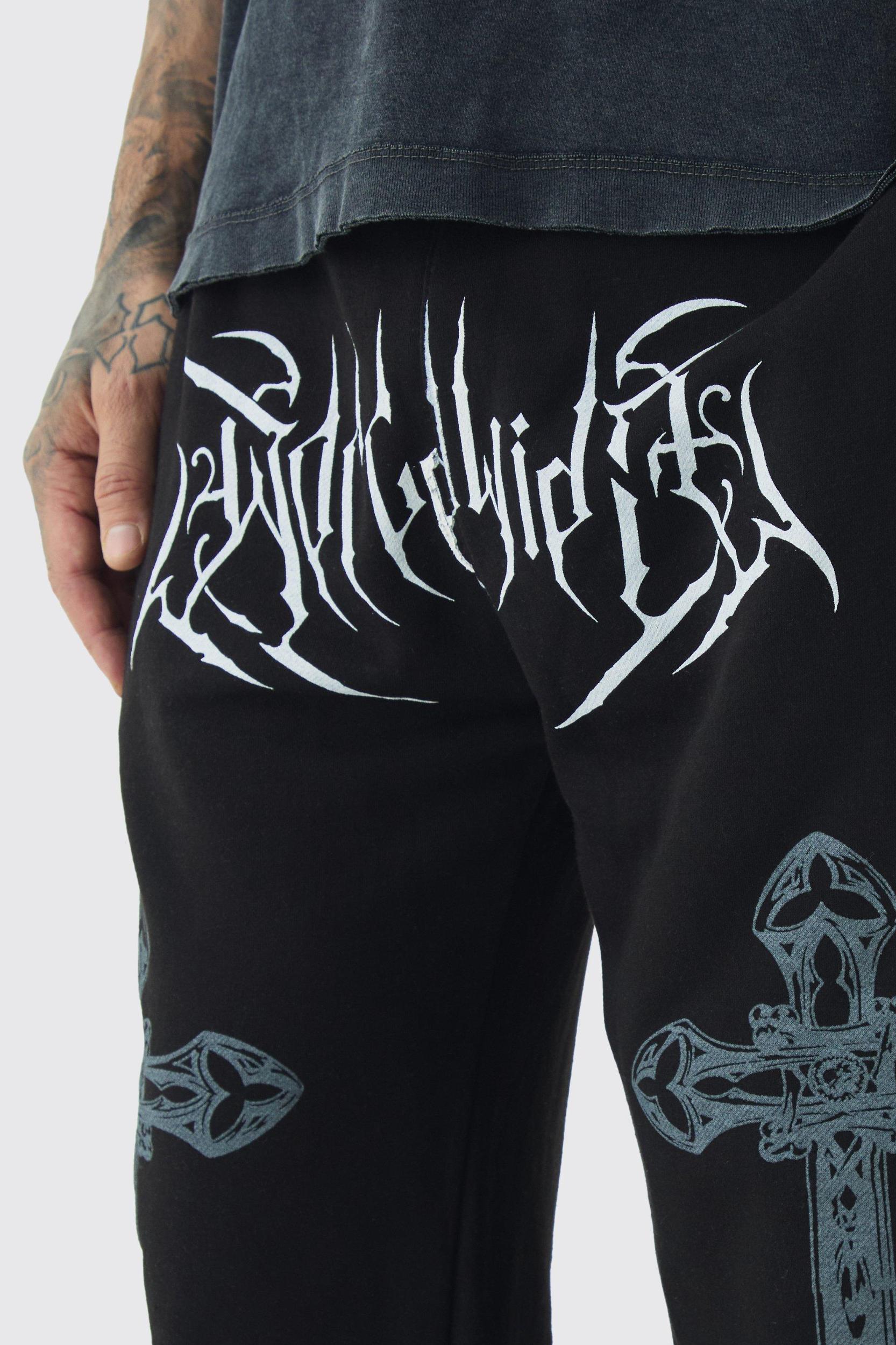 Tall Relaxed Worldwide Cross Sweatpants | boohooMAN USA Product Image